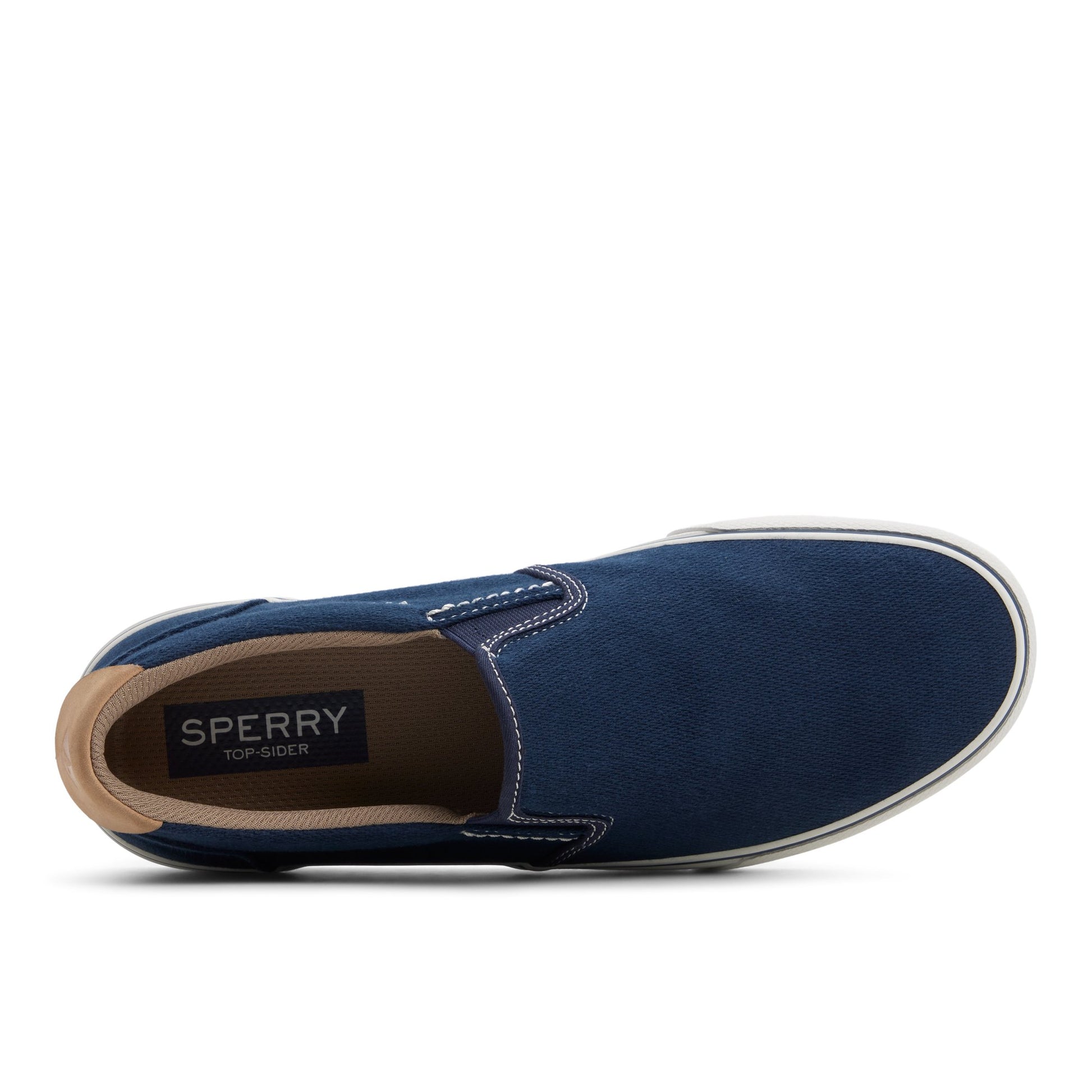Top-down view of the Navy Helm Slip-on Sneaker Slip-on Sneakers