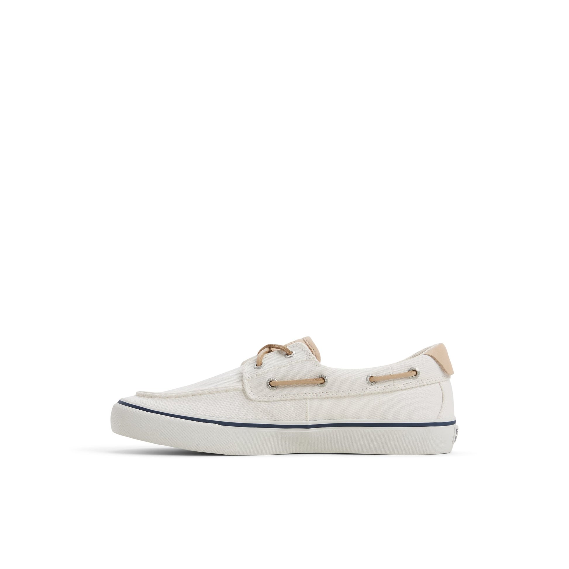 Three-quarter angle of White Helm 2 Eye Sneaker Boat Shoe Sneaker's back side