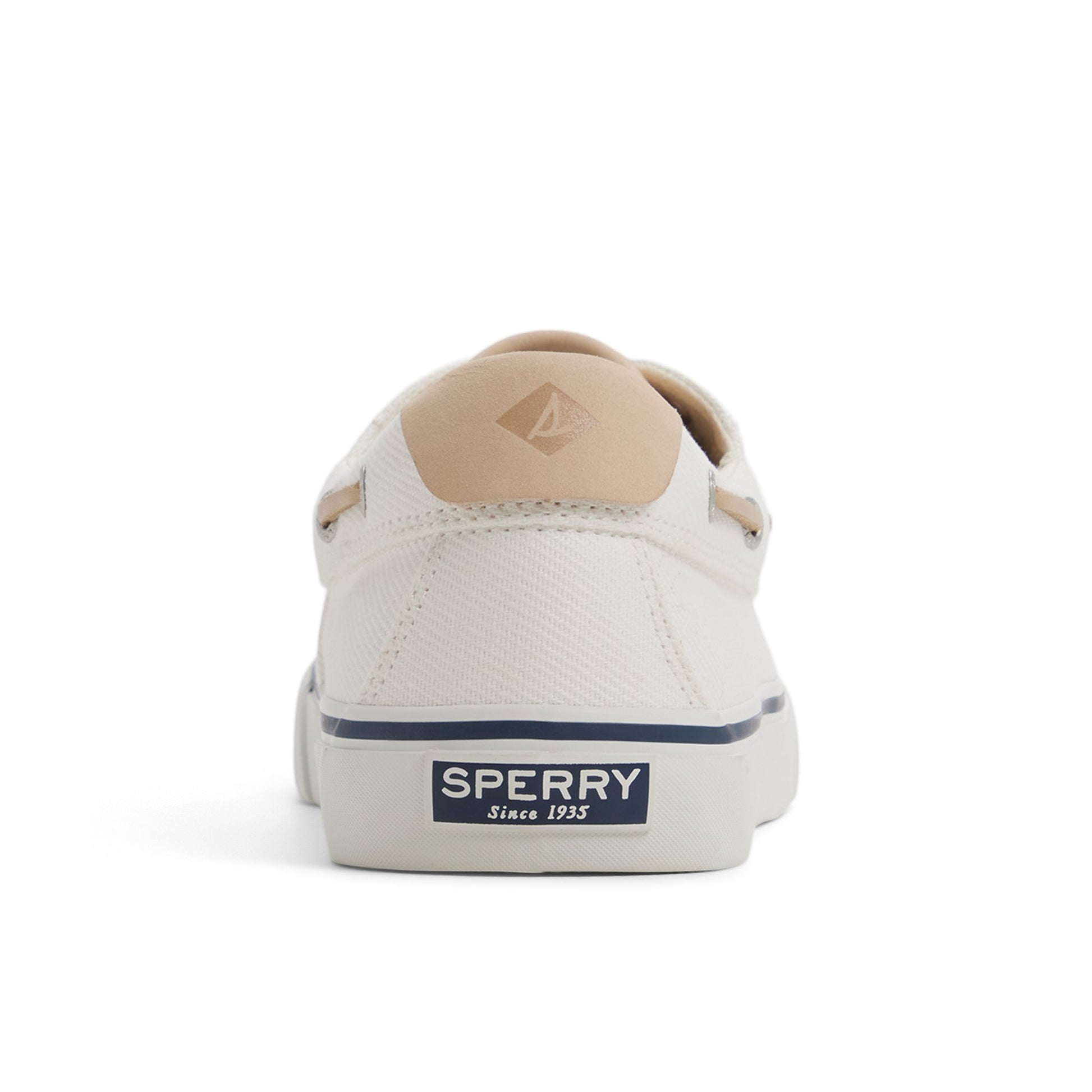 Three-quarter angle of White Helm 2 Eye Sneaker Boat Shoe Sneaker's front side