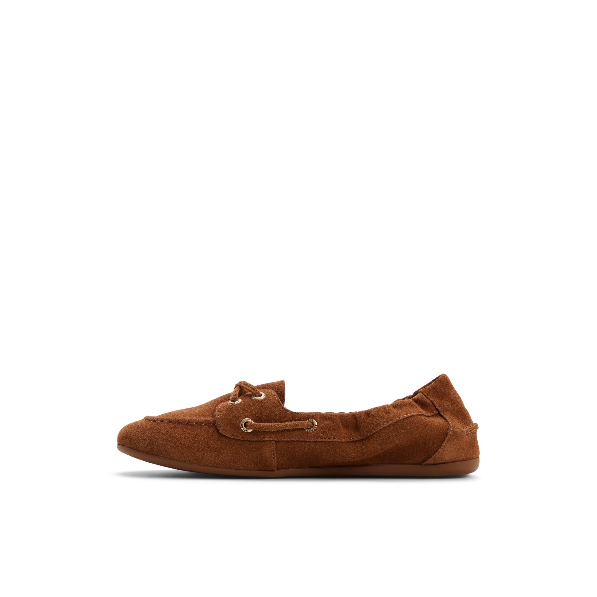 Three-quarter angle of Tan Slim Sail Boat Shoe Boat Shoe's back side
