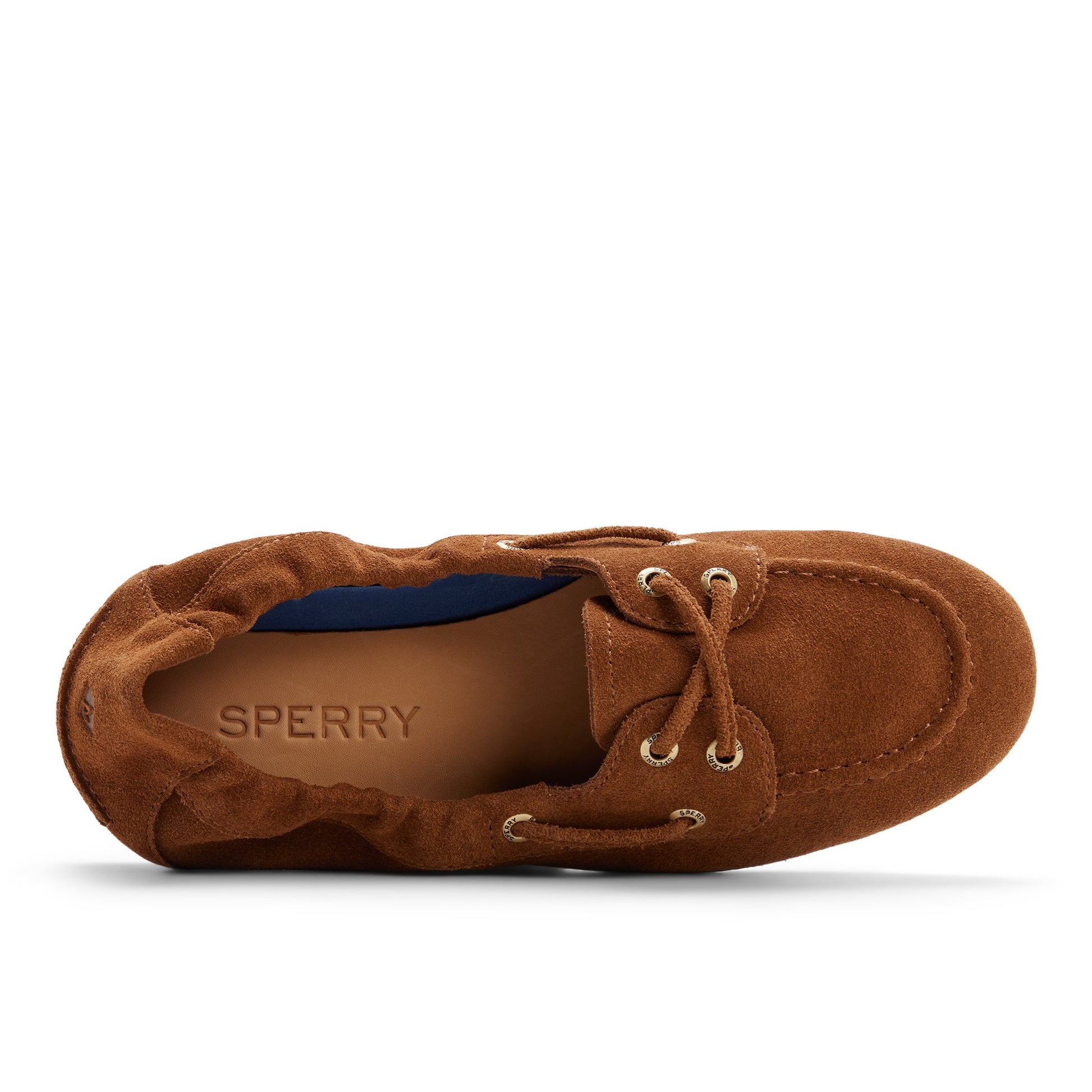 Top-down view of the Tan Slim Sail Boat Shoe Boat Shoe