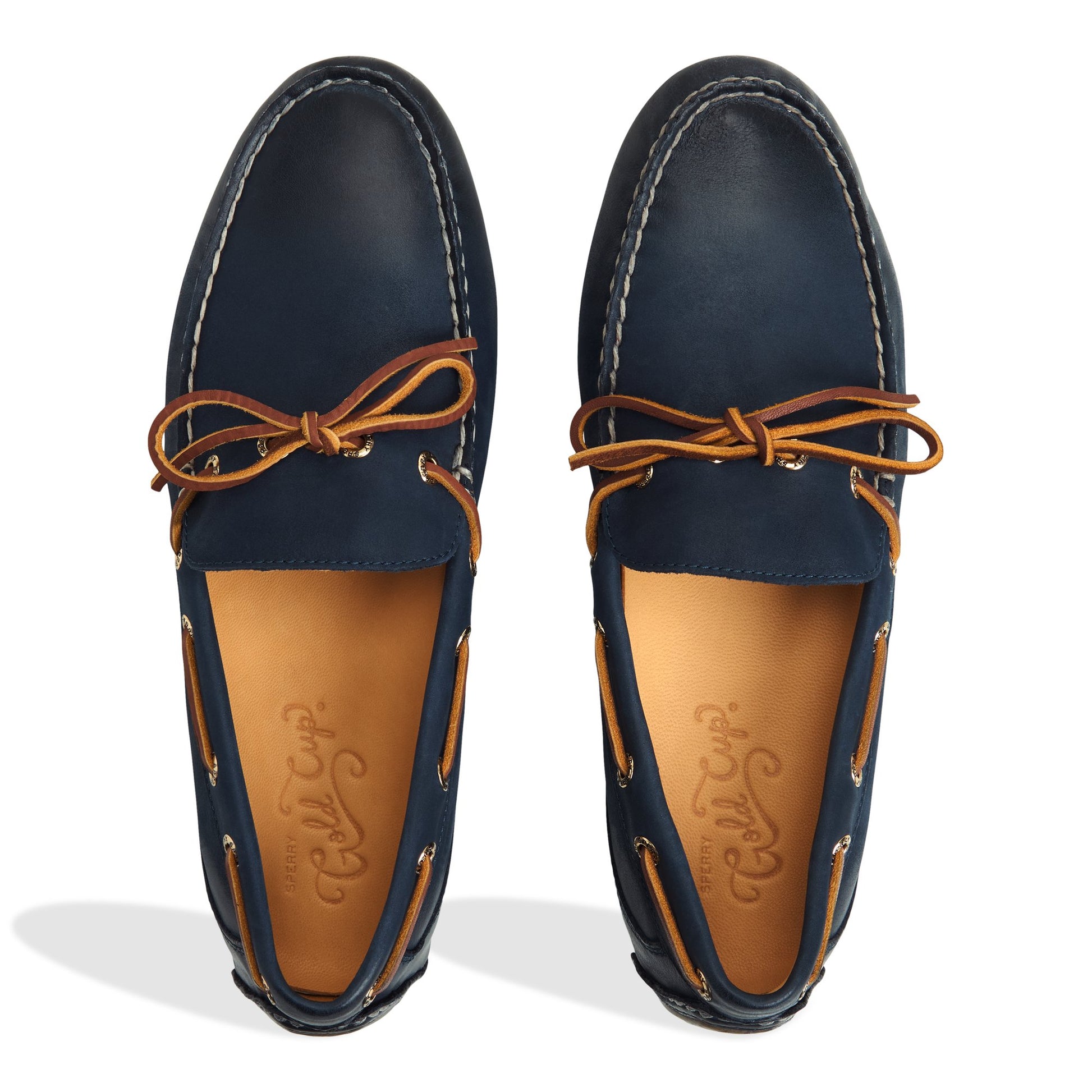 Top-down view of the Navy Gold Cup™ Harpswell 1 Eye Loafers