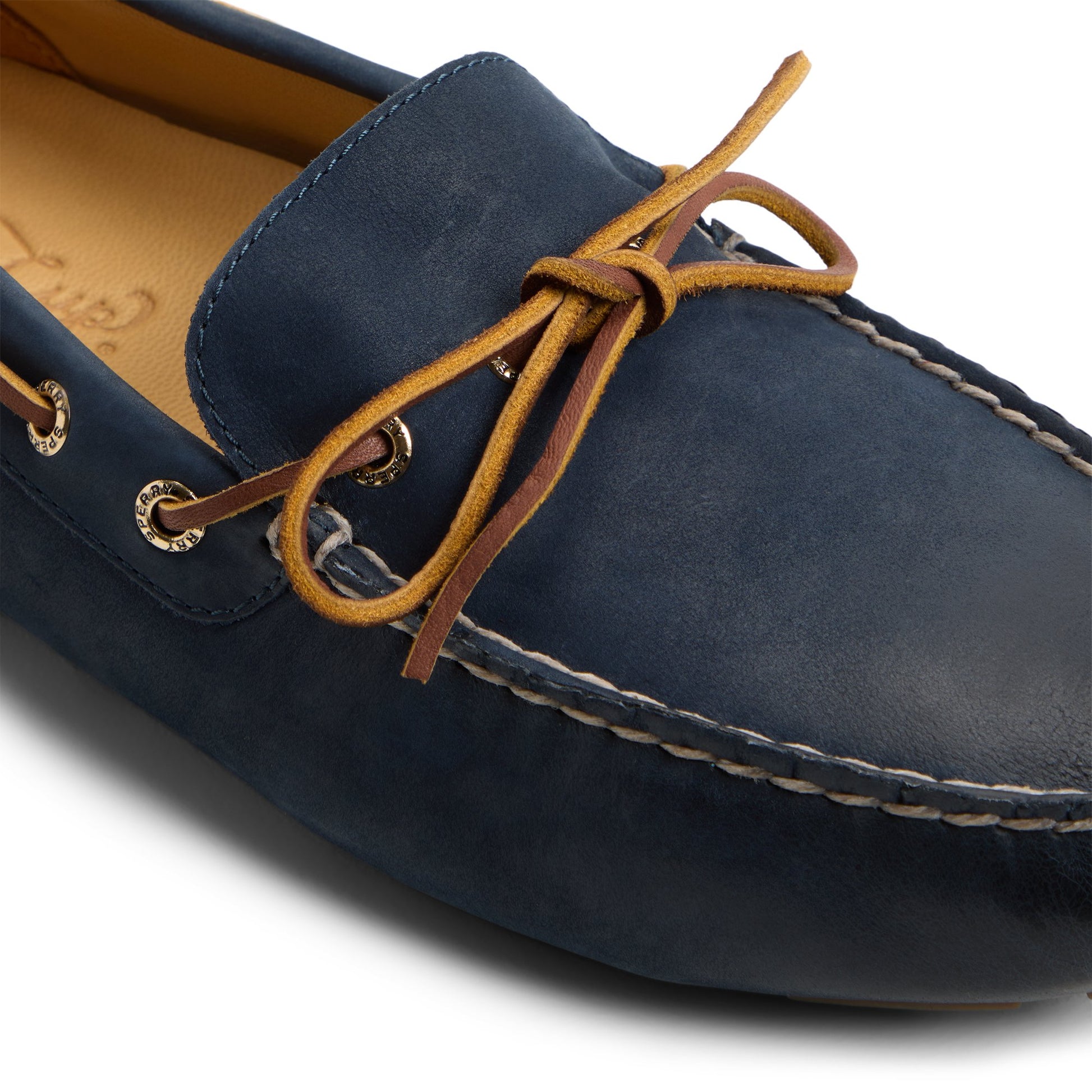 View of Navy Gold Cup™ Harpswell 1 Eye Loafers's sole