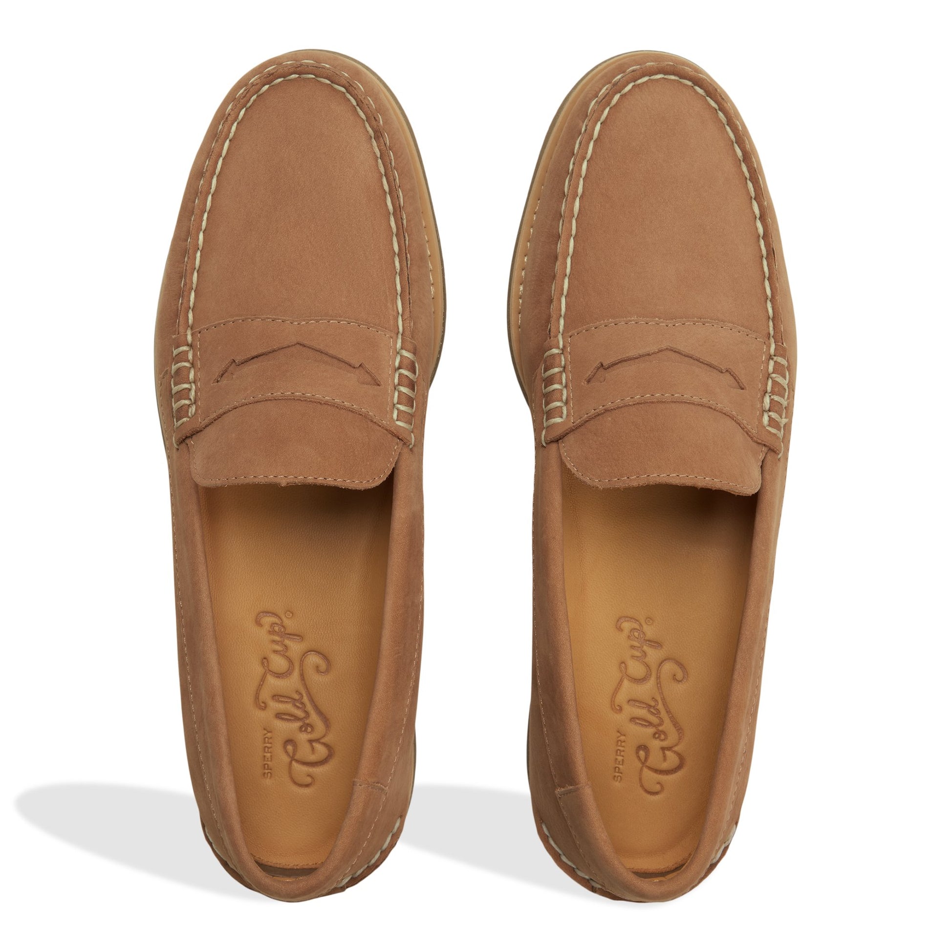 Top-down view of the Sand Gold Cup™ Cambridge Penny Loafer Loafers