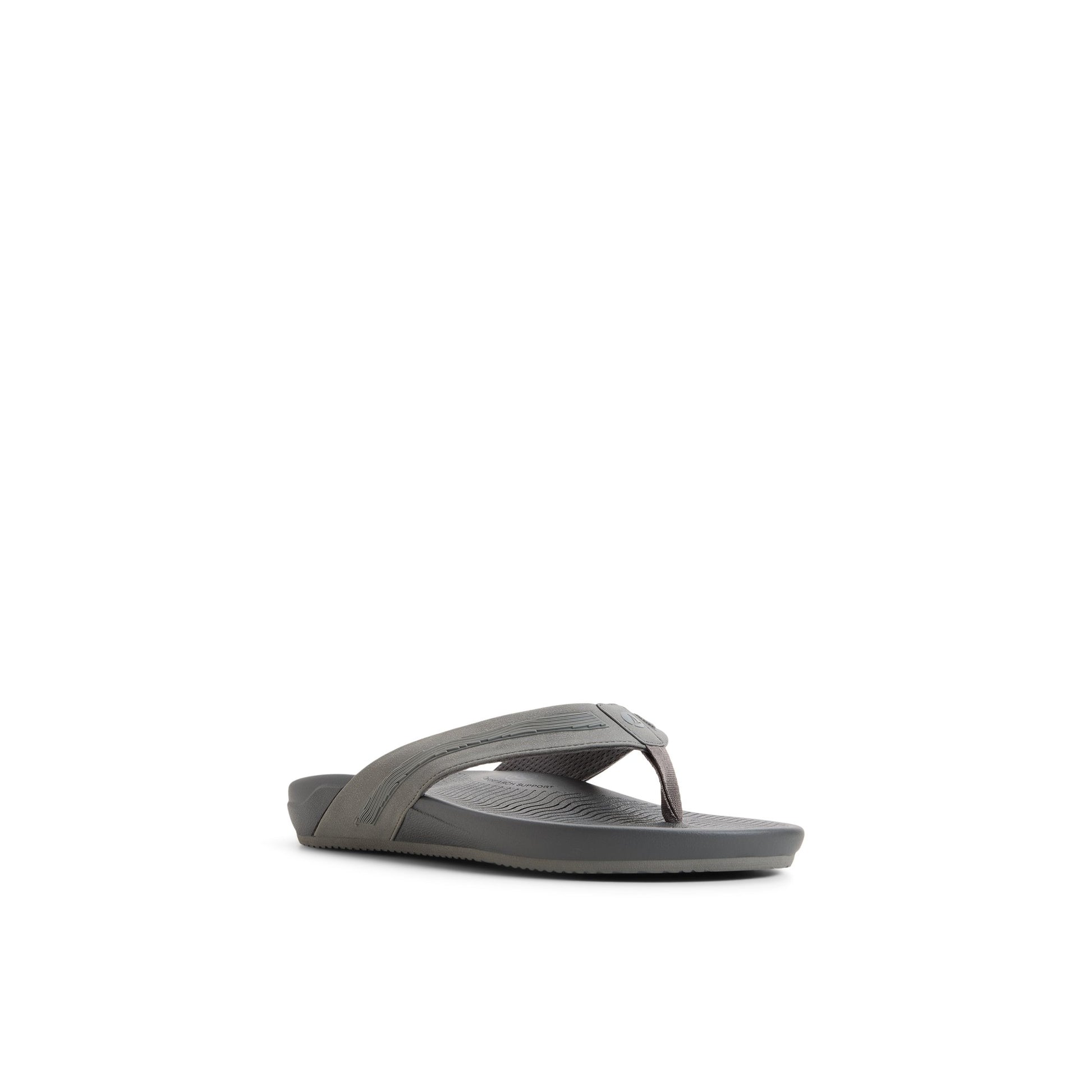 Side view of Grey Ventura Sandal Flip Flop Thong Sandals