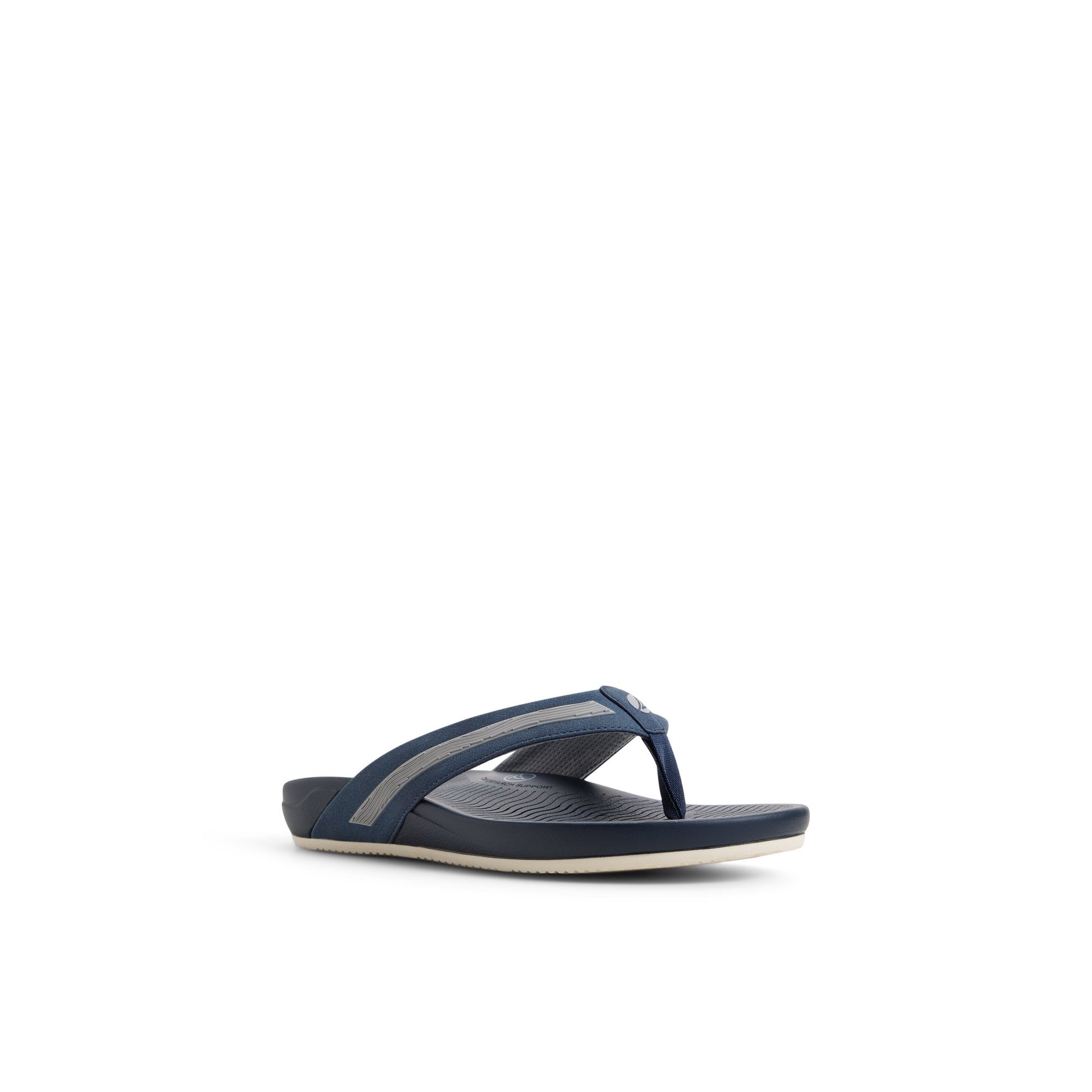 Side view of Navy Ventura Sandal Flip Flop Thong Sandals