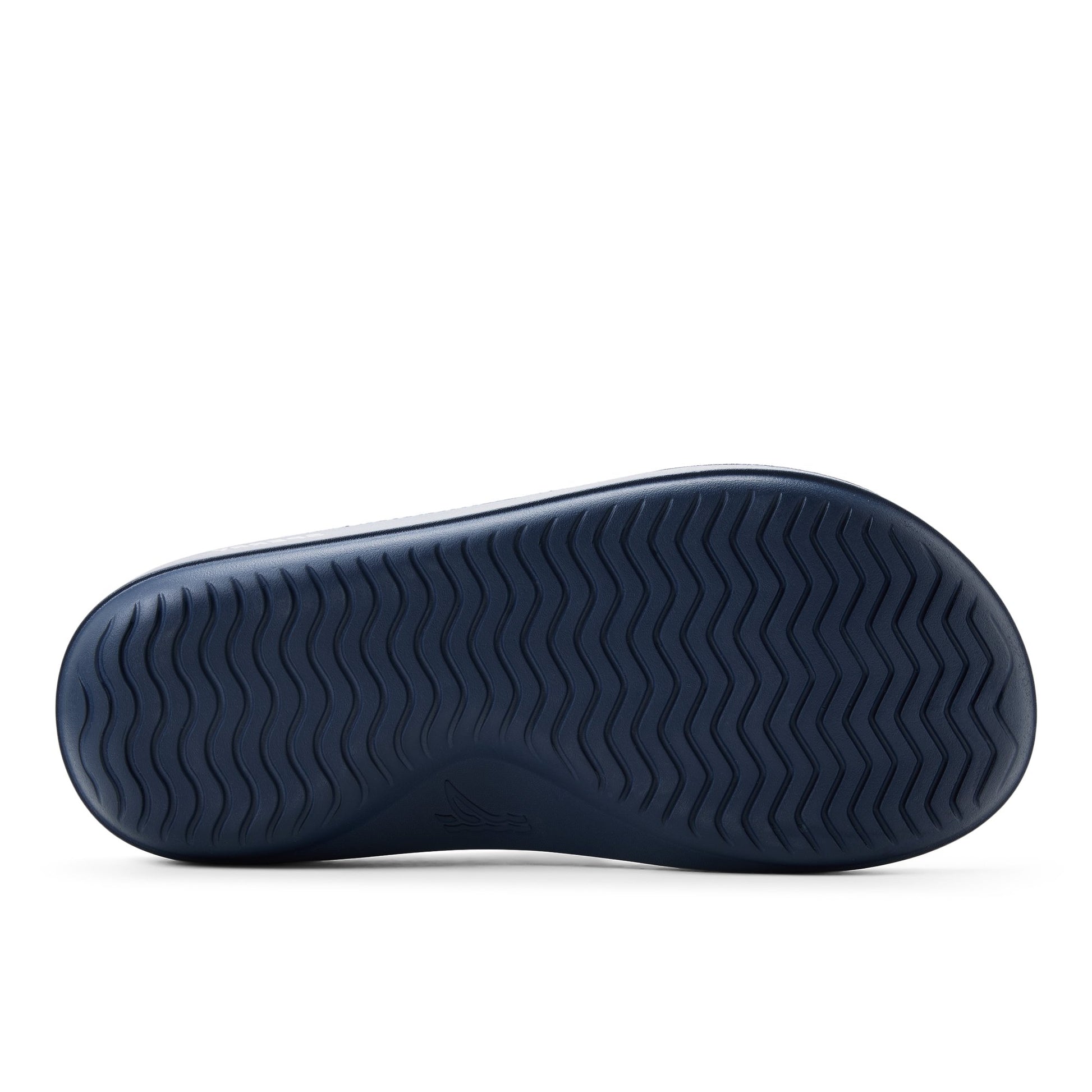 Close-up of the Navy Flow Sandal Flip Flop Thong Sandals