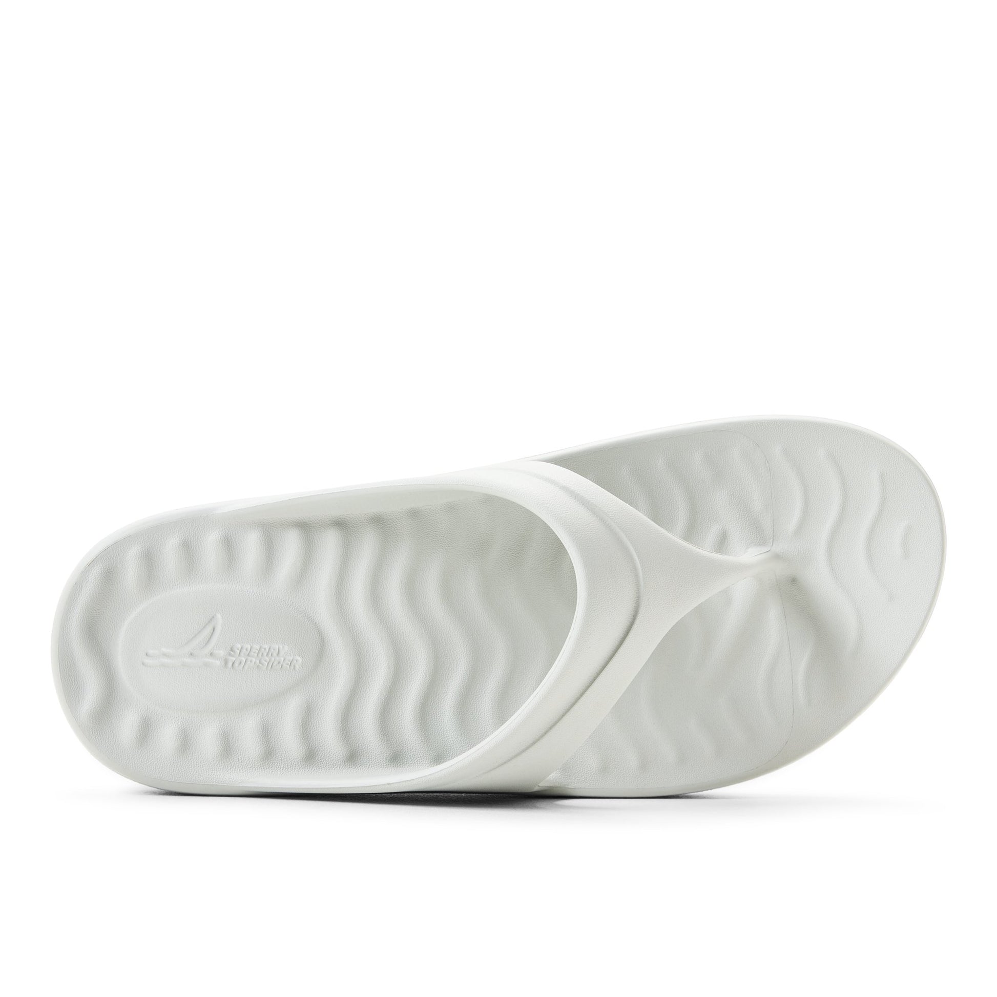 Top-down view of the Grey Flow Sandal Flip Flop Thong Sandals