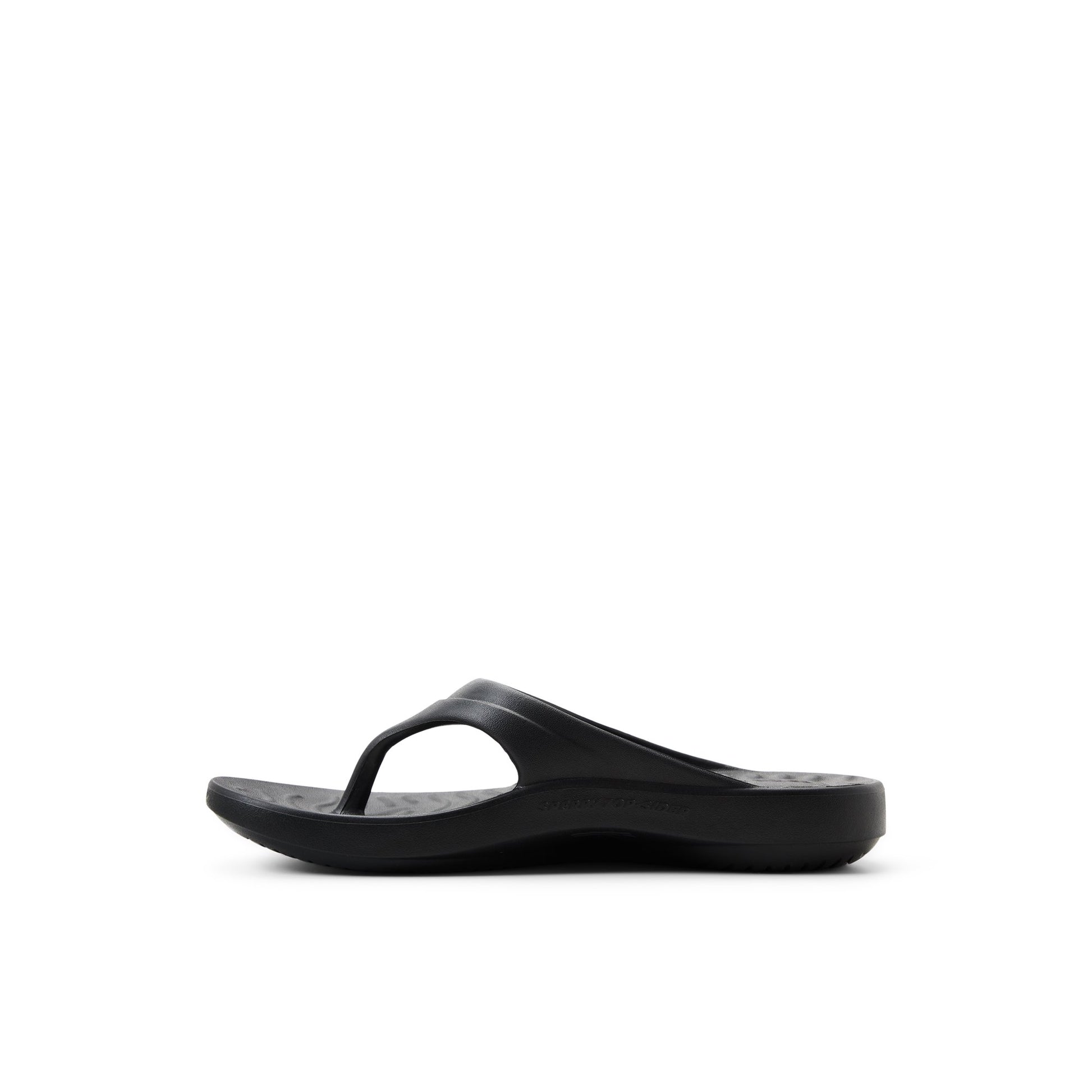 Three-quarter angle of Black Flow Sandal Flip Flop Thong Sandals's back side