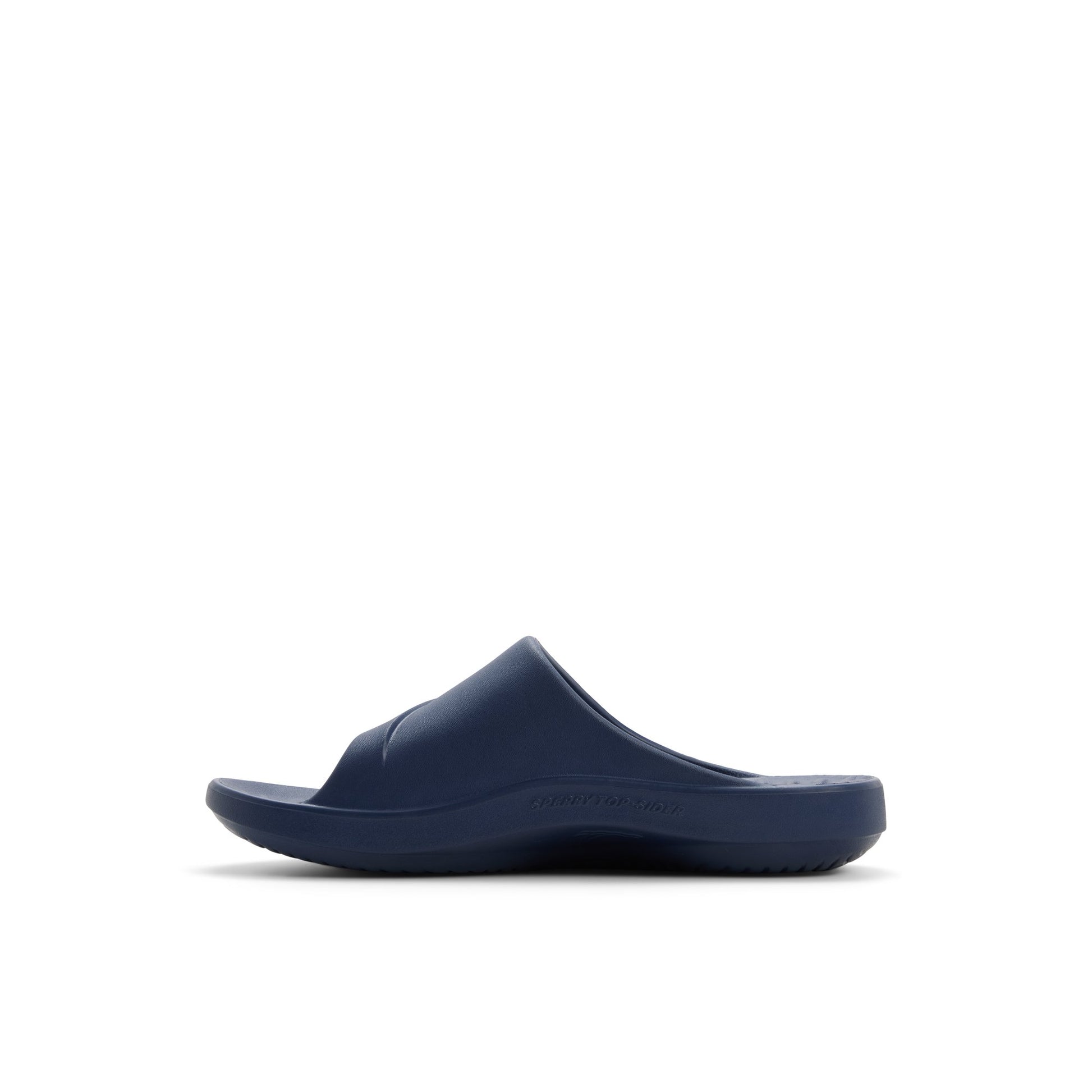 Three-quarter angle of Navy Flow Slide Sandal Slide Sandals's back side
