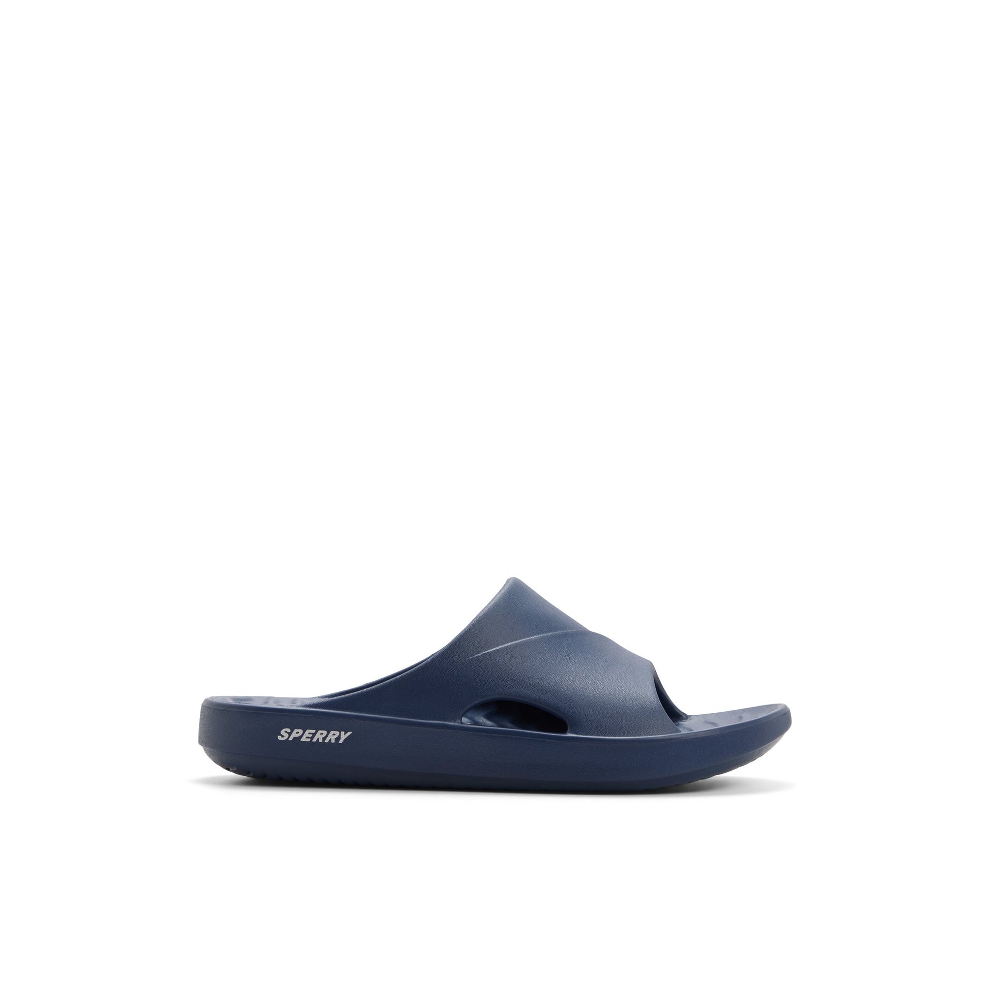 Main View of Navy Flow Slide Sandal Slide Sandals for Mens
