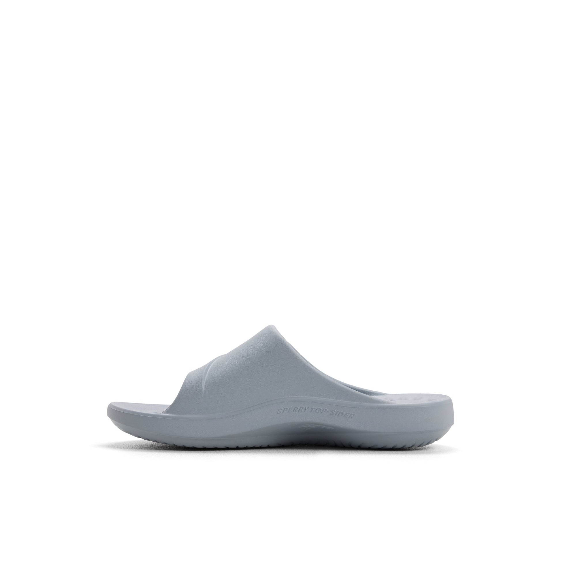 Three-quarter angle of Grey Flow Slide Sandal Slide Sandals's back side