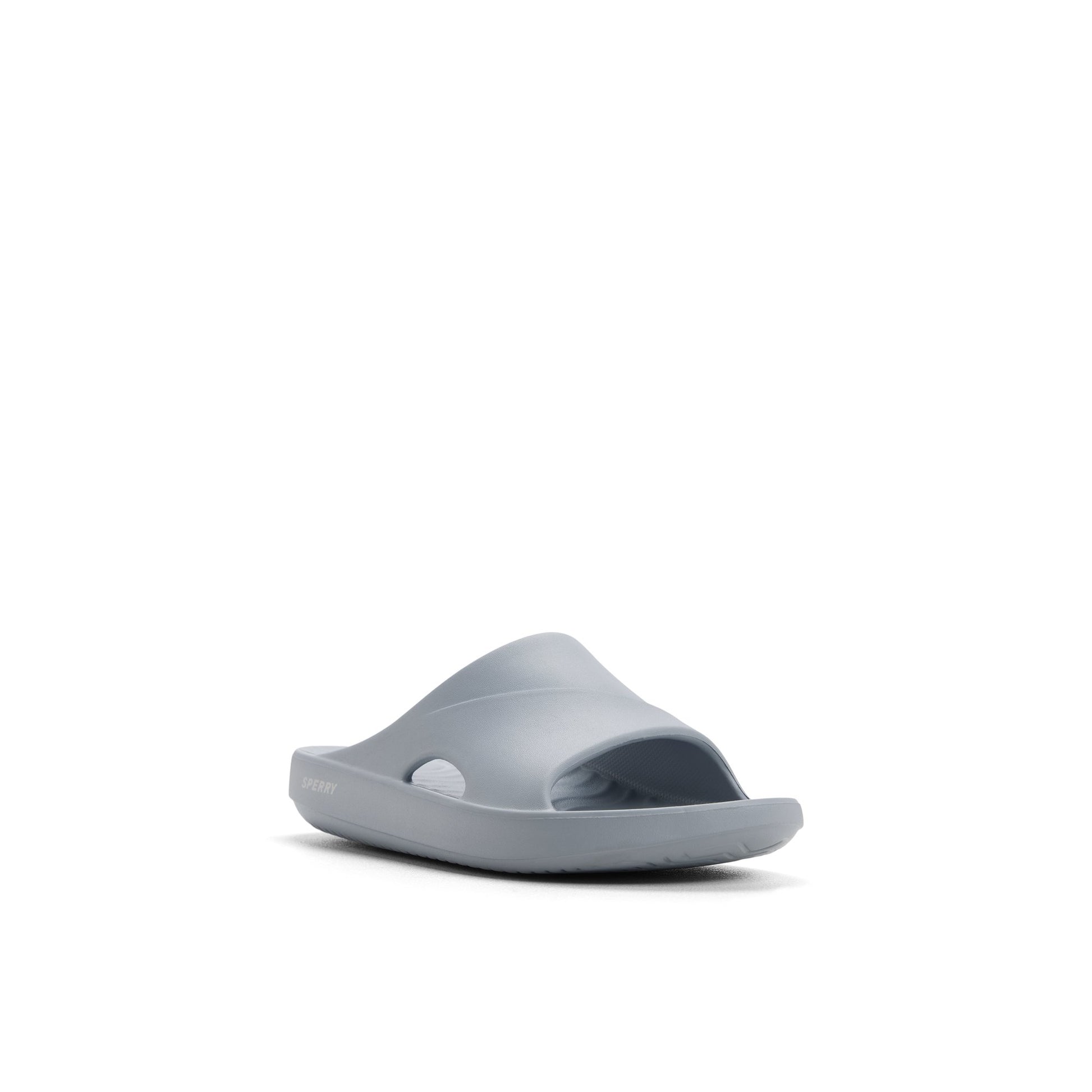 Side view of Grey Flow Slide Sandal Slide Sandals