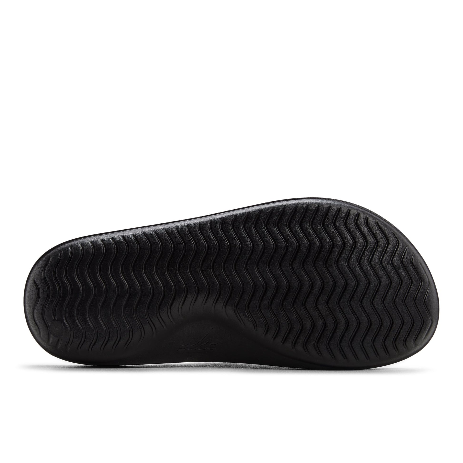 Close-up of the Black Flow Slide Sandal Slide Sandals