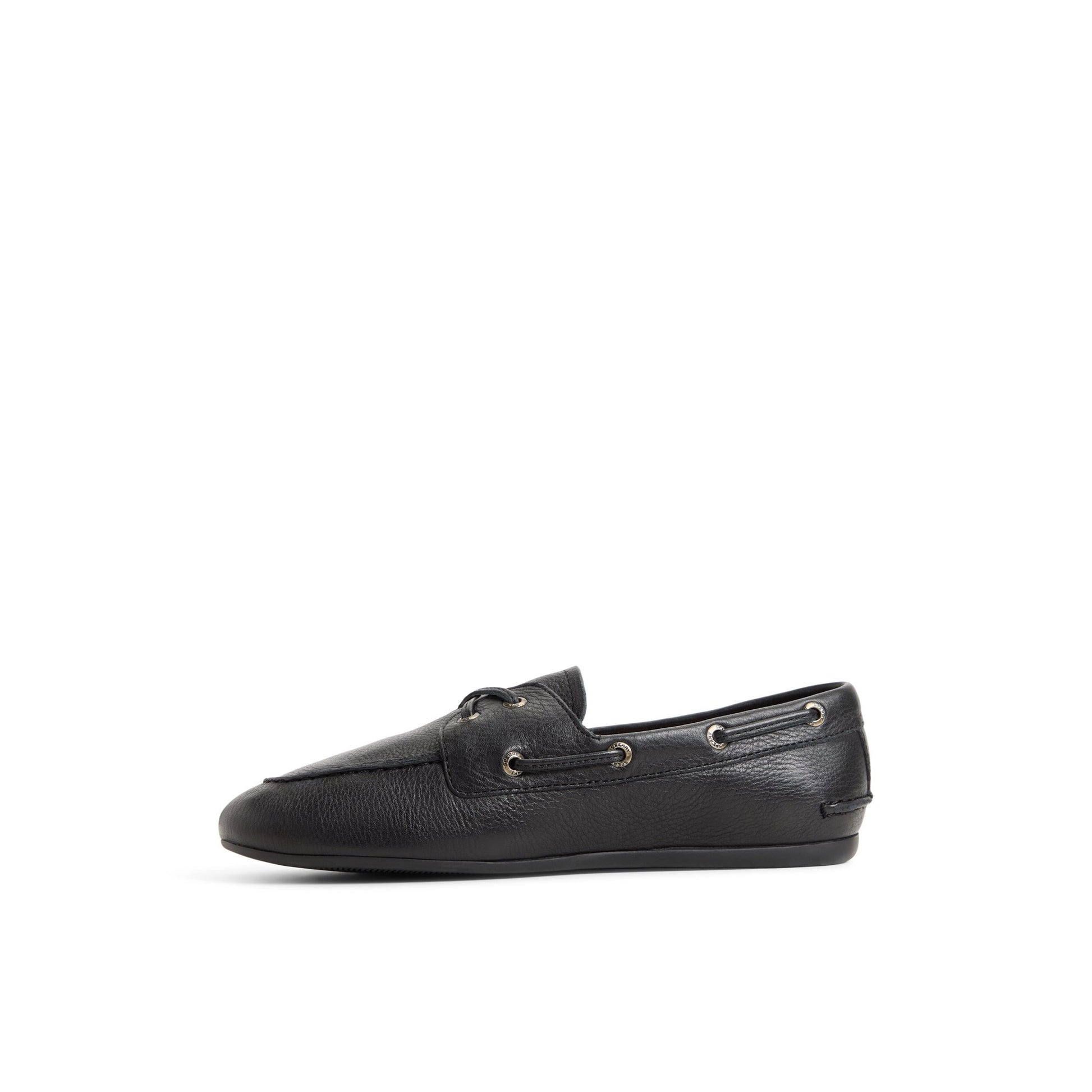 Three-quarter angle of Black Slim Boat Shoe Boat Shoe's back side