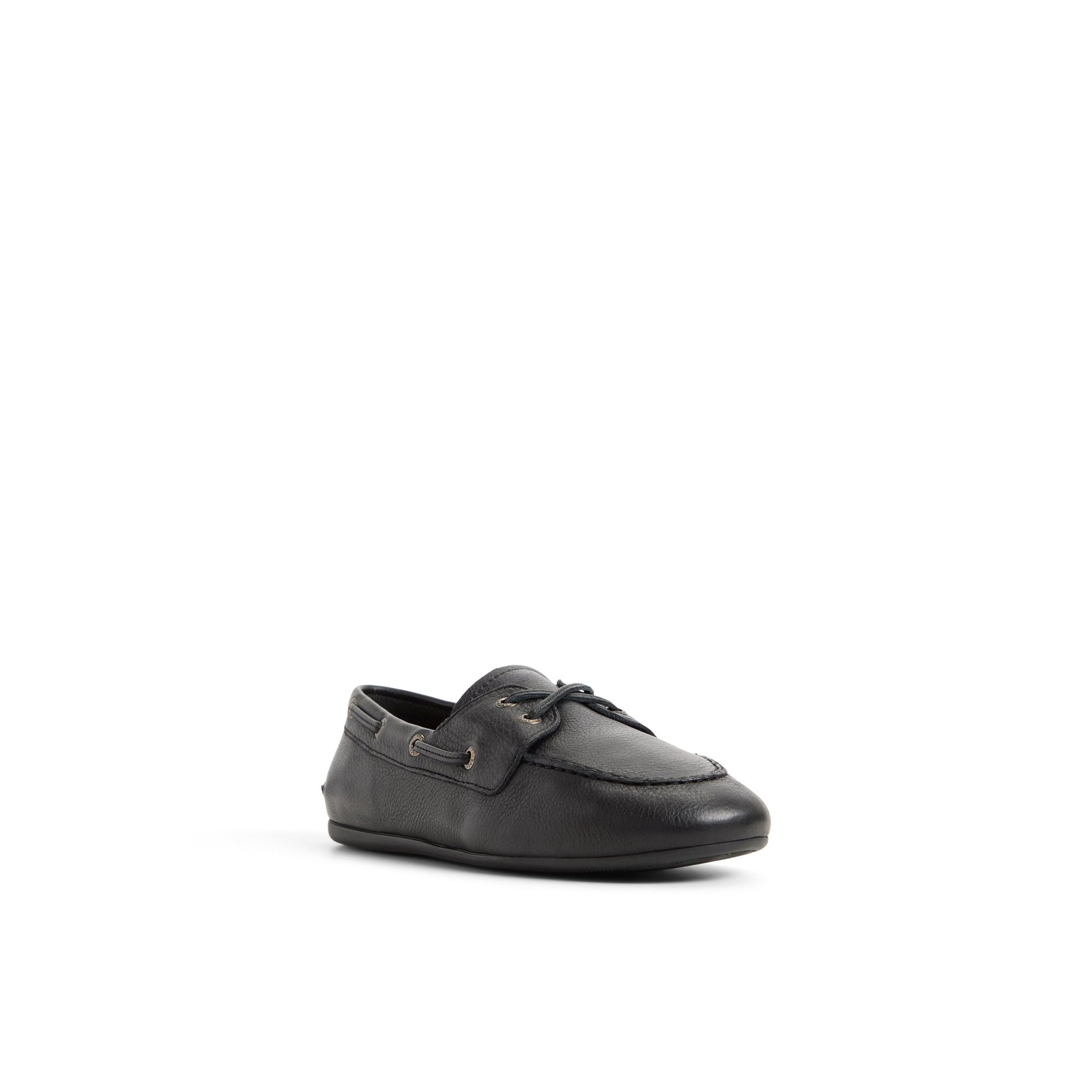Side view of Black Slim Boat Shoe Boat Shoe