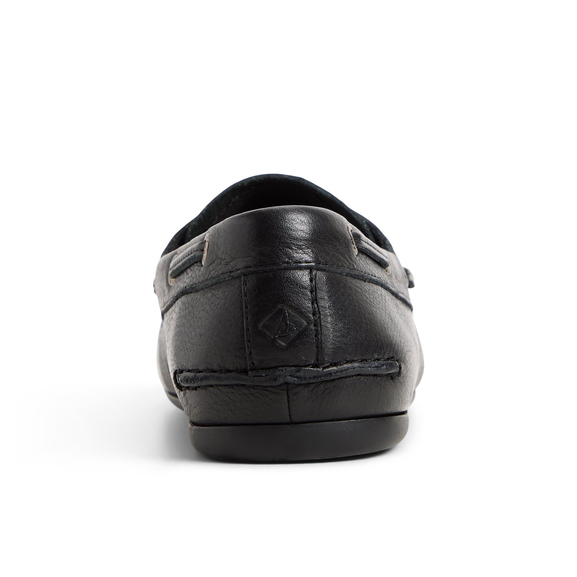 Three-quarter angle of Black Slim Boat Shoe Boat Shoe's front side