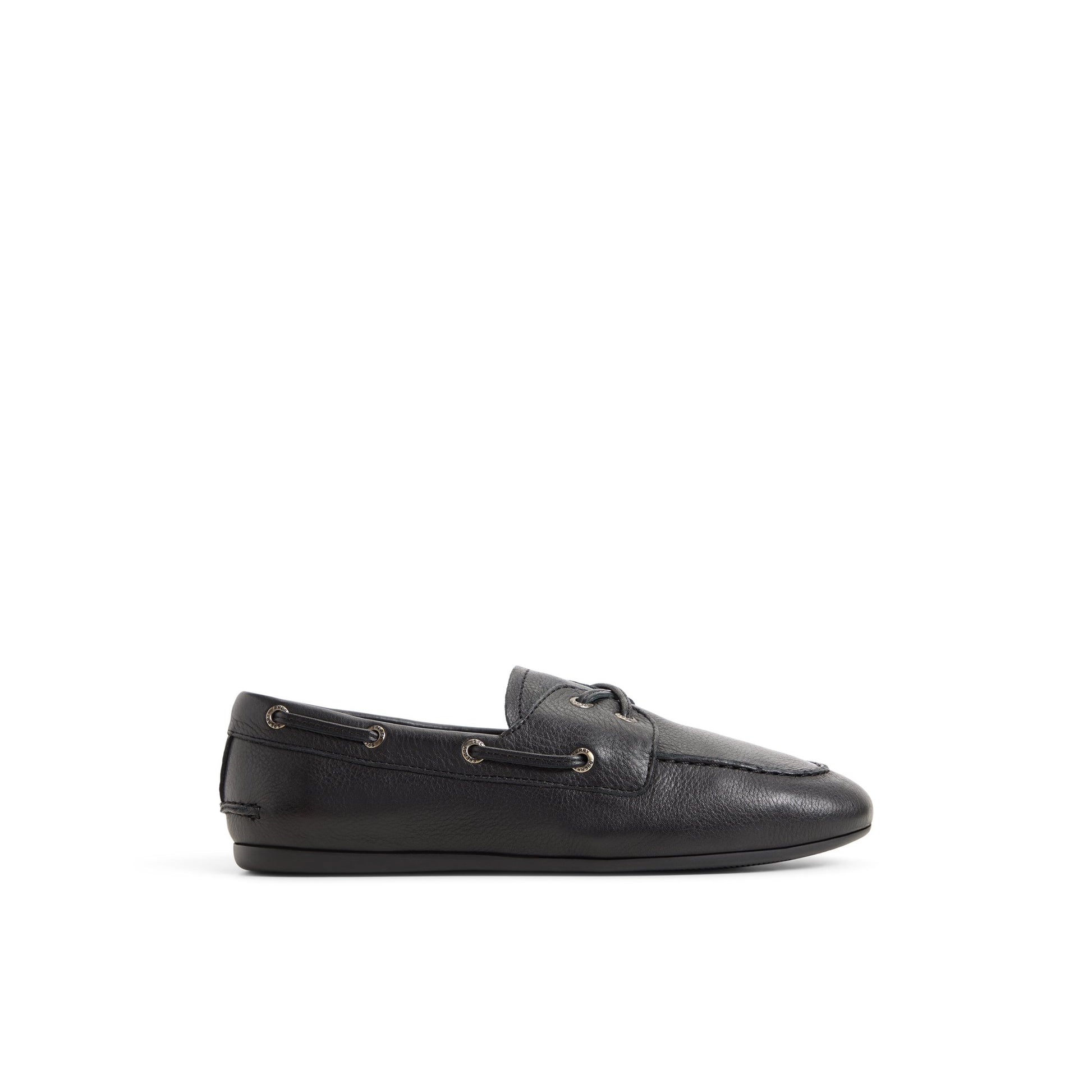 Main View of Black Slim Boat Shoe Boat Shoe for Womens