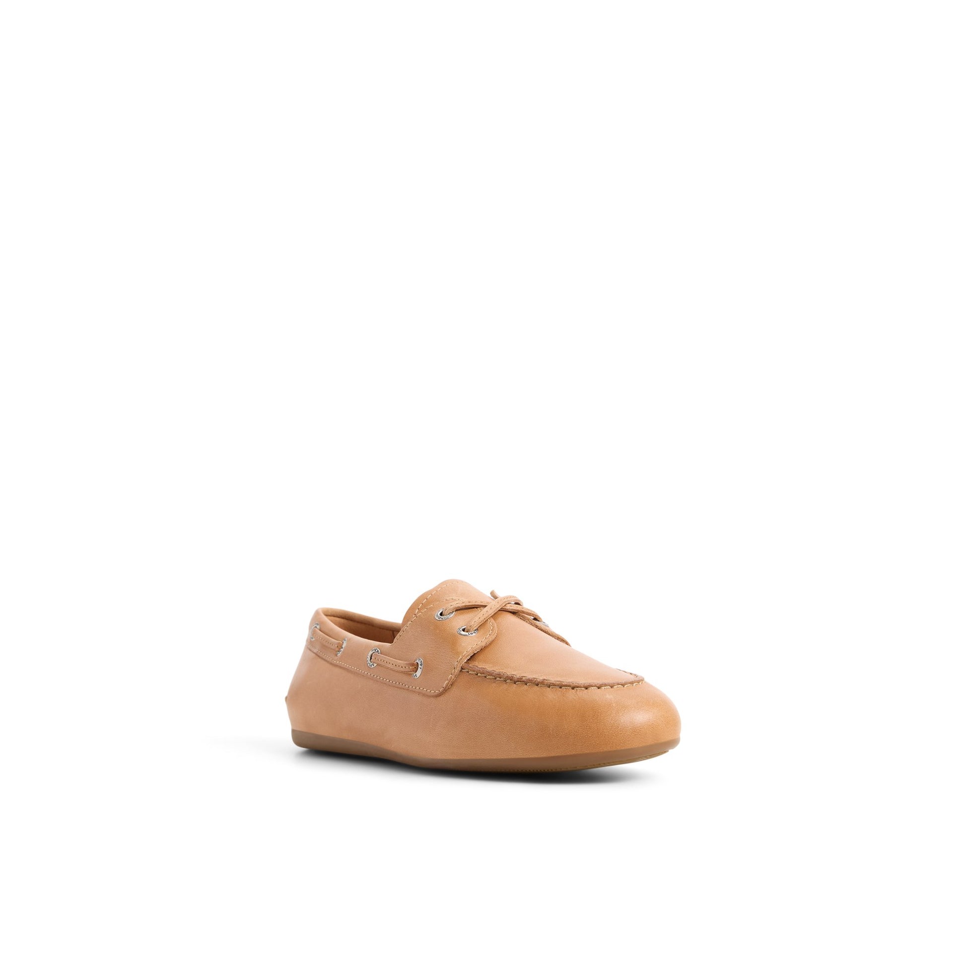 Side view of Tan Slim Boat Shoe Boat Shoe