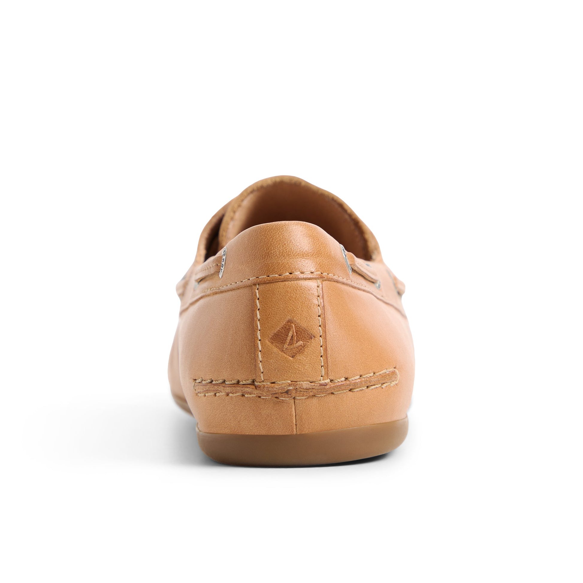 Three-quarter angle of Tan Slim Boat Shoe Boat Shoe's front side