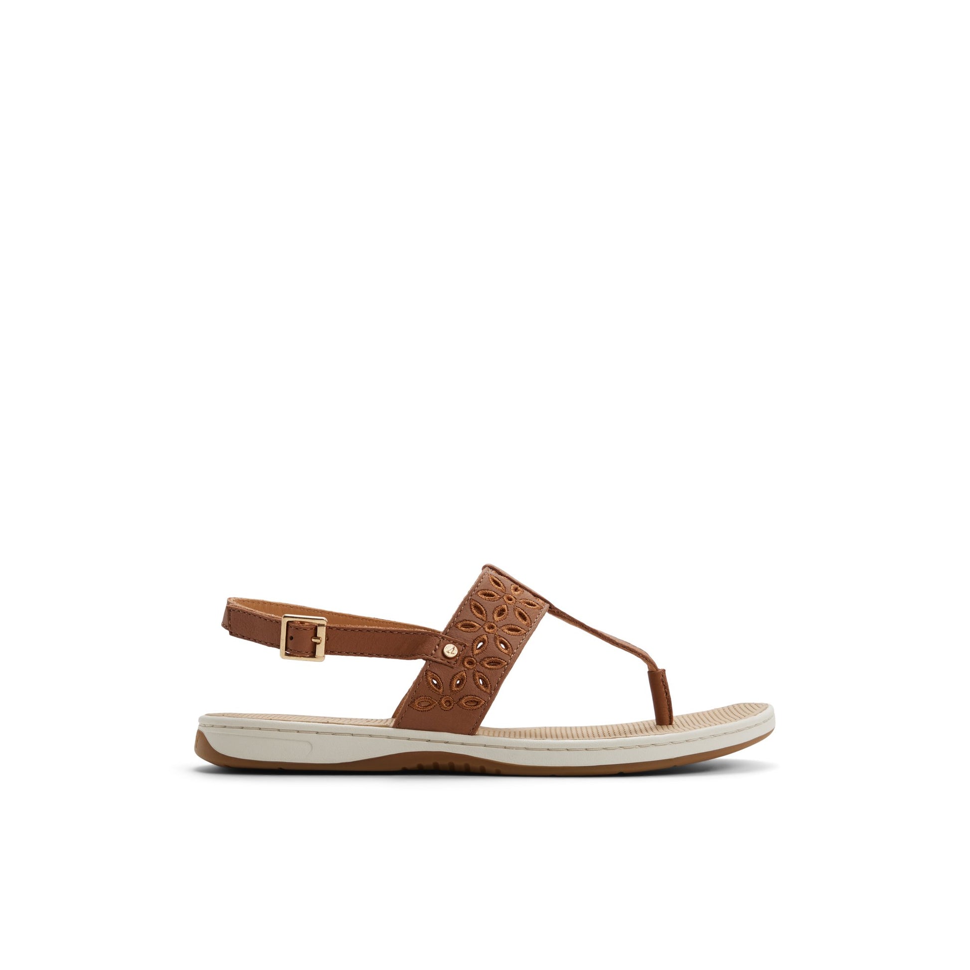 Main View of Tan Sunfish Thong Sandal Flat Sandals for Womens