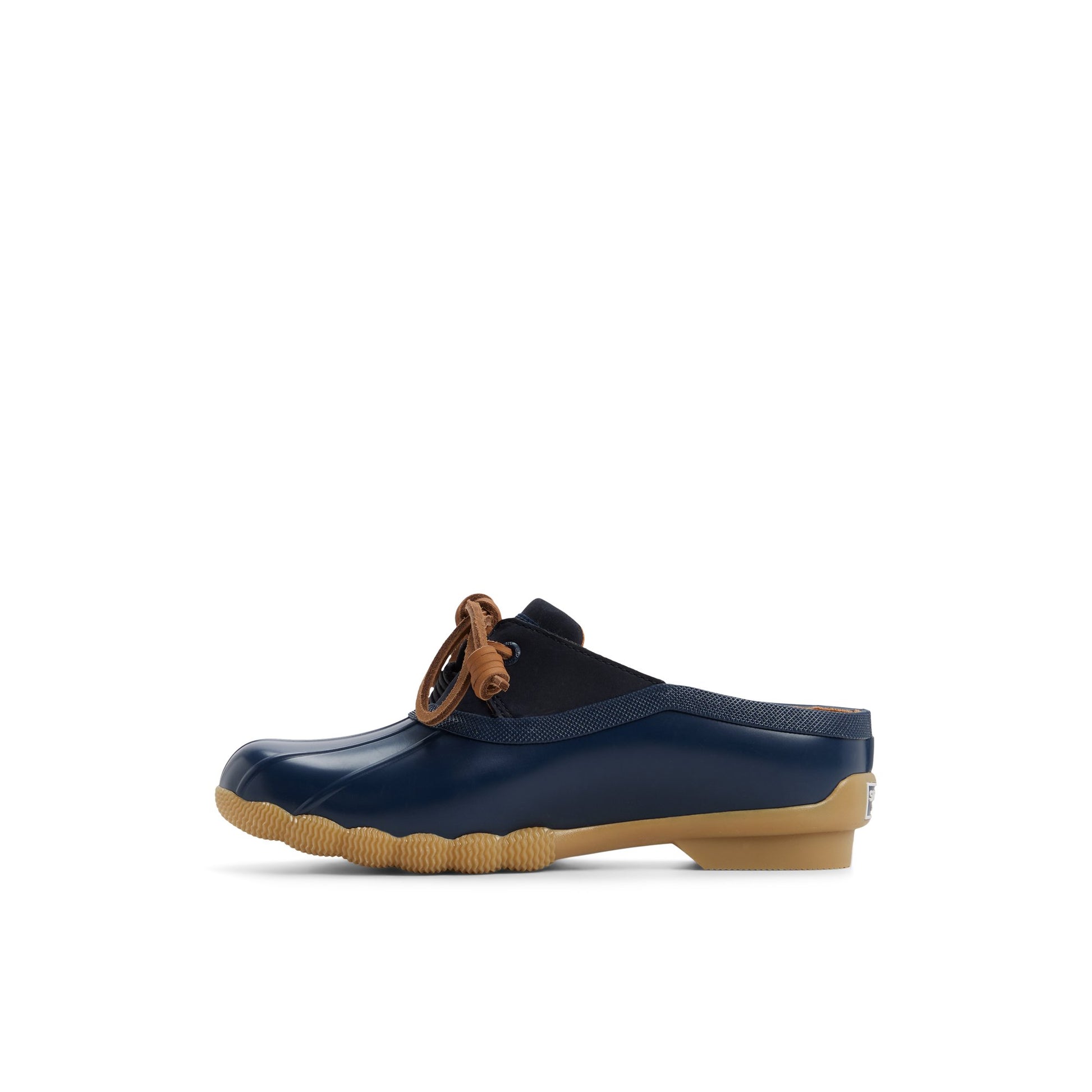 Three-quarter angle of Navy Saltwater™ Duck Mule Clog Duck Mule Shoes's back side