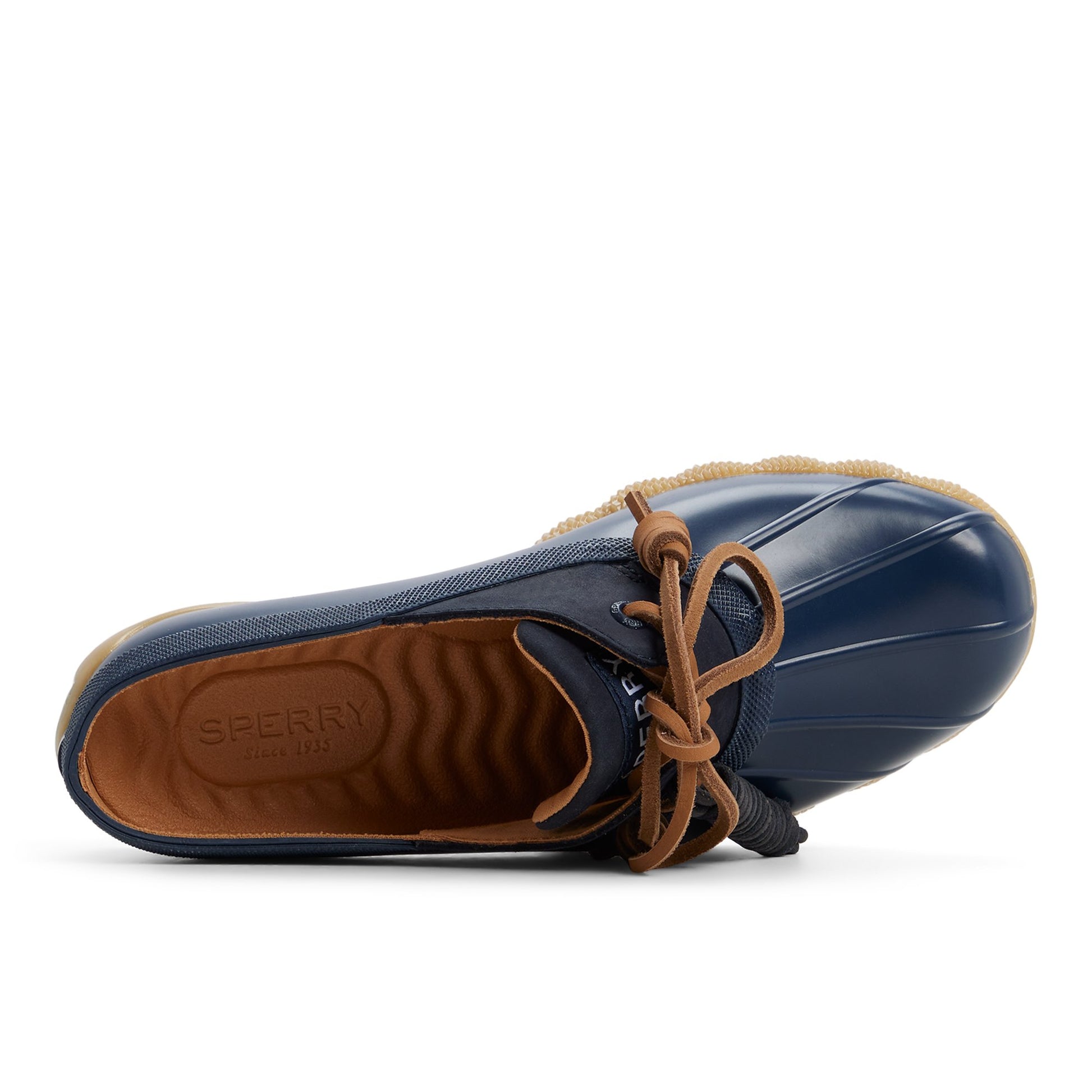 Top-down view of the Navy Saltwater™ Duck Mule Clog Duck Mule Shoes