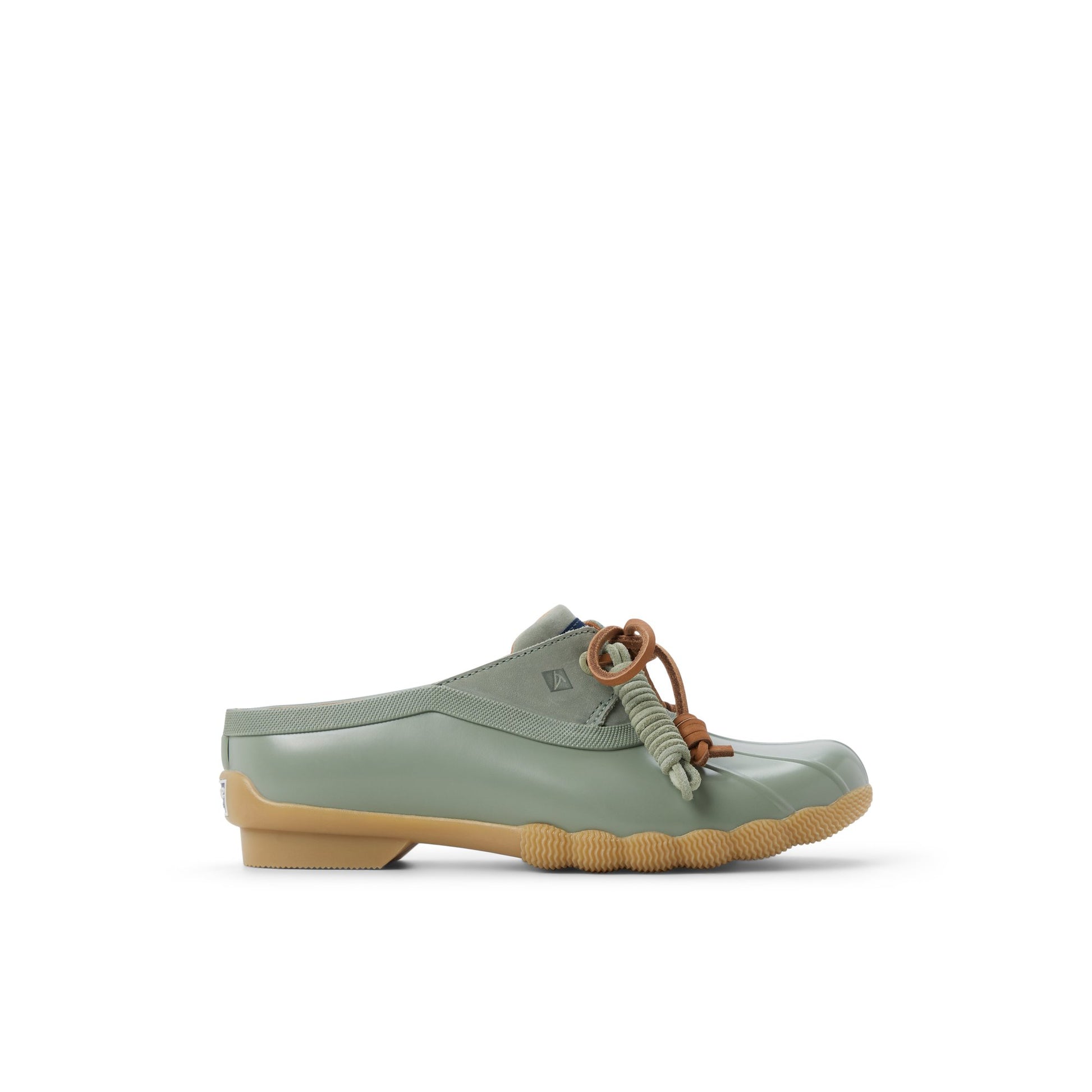 Main View of Olive Saltwater™ Duck Mule Clog Duck Mule Shoes for Womens