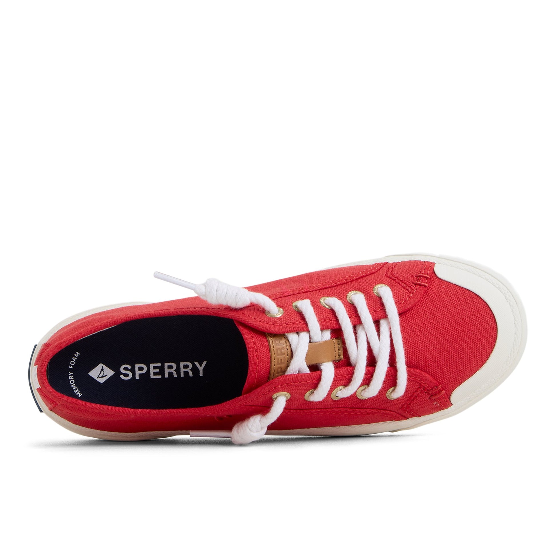 Top-down view of the Red Pierwave 2 Lace to Toe Sneaker Low Top Sneakers