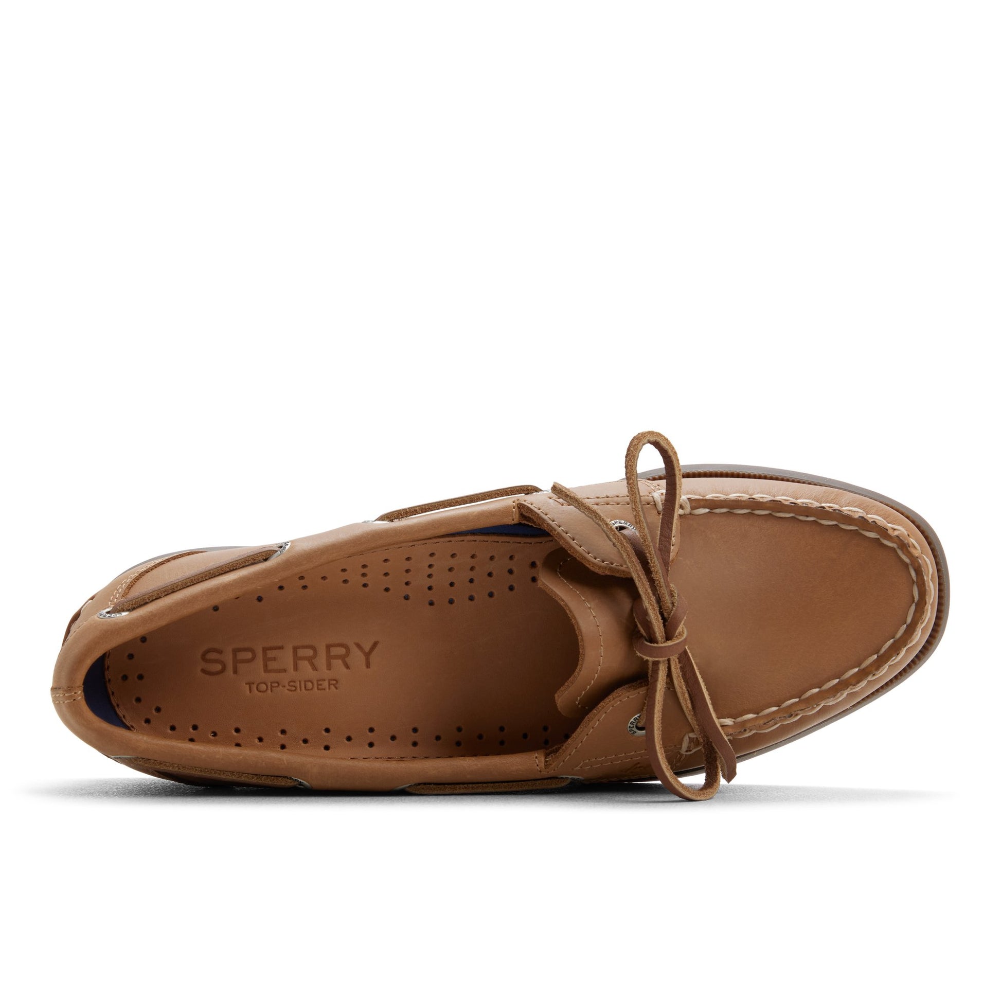 Close-up of the Tan Authentic Original™ 1 Eye Boat Shoe Boat Shoe