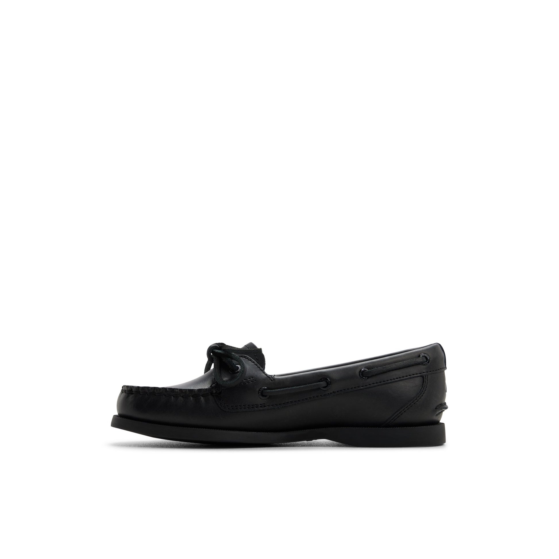 Three-quarter angle of Black Authentic Original™ 1 Eye Boat Shoe Boat Shoe's back side