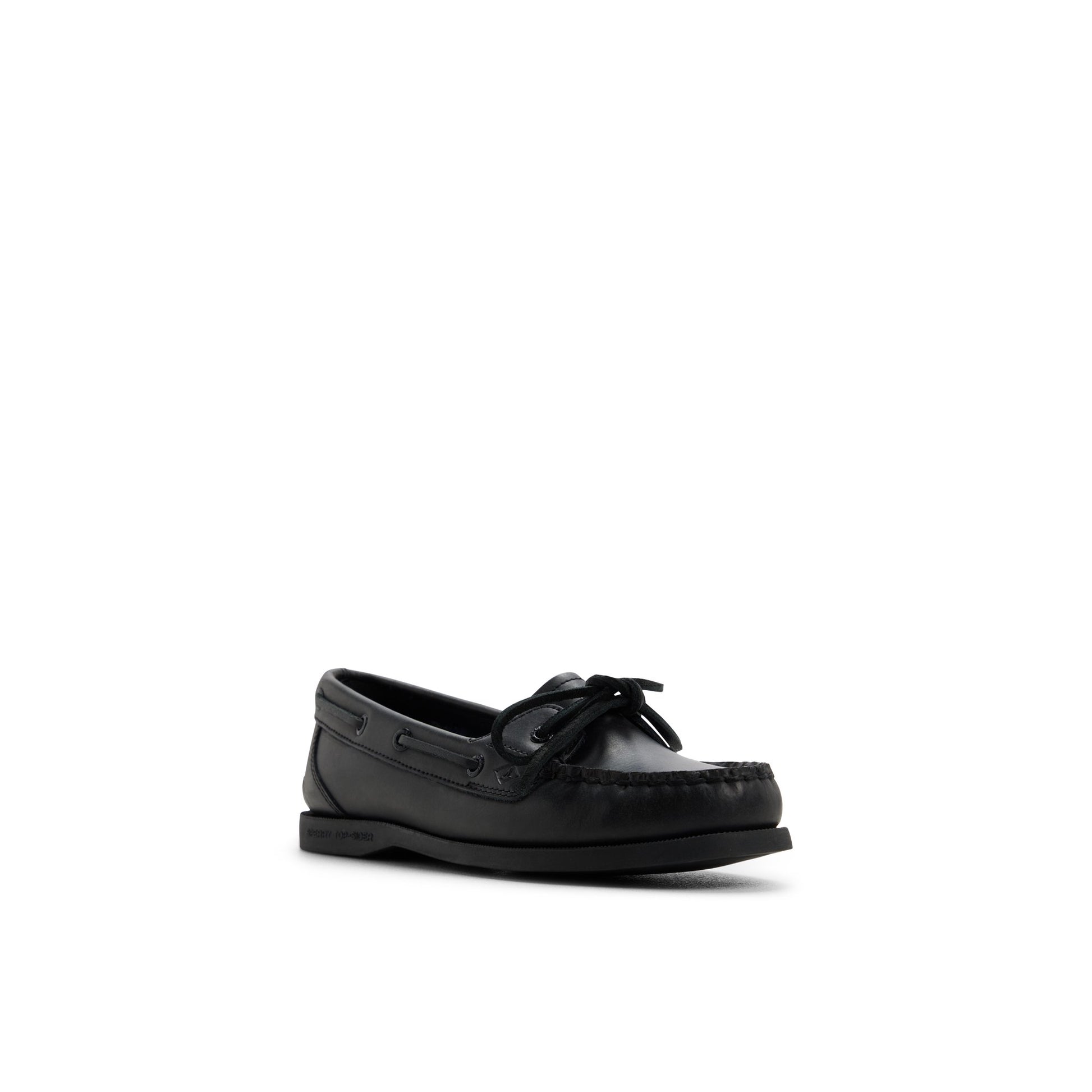 Side view of Black Authentic Original™ 1 Eye Boat Shoe Boat Shoe
