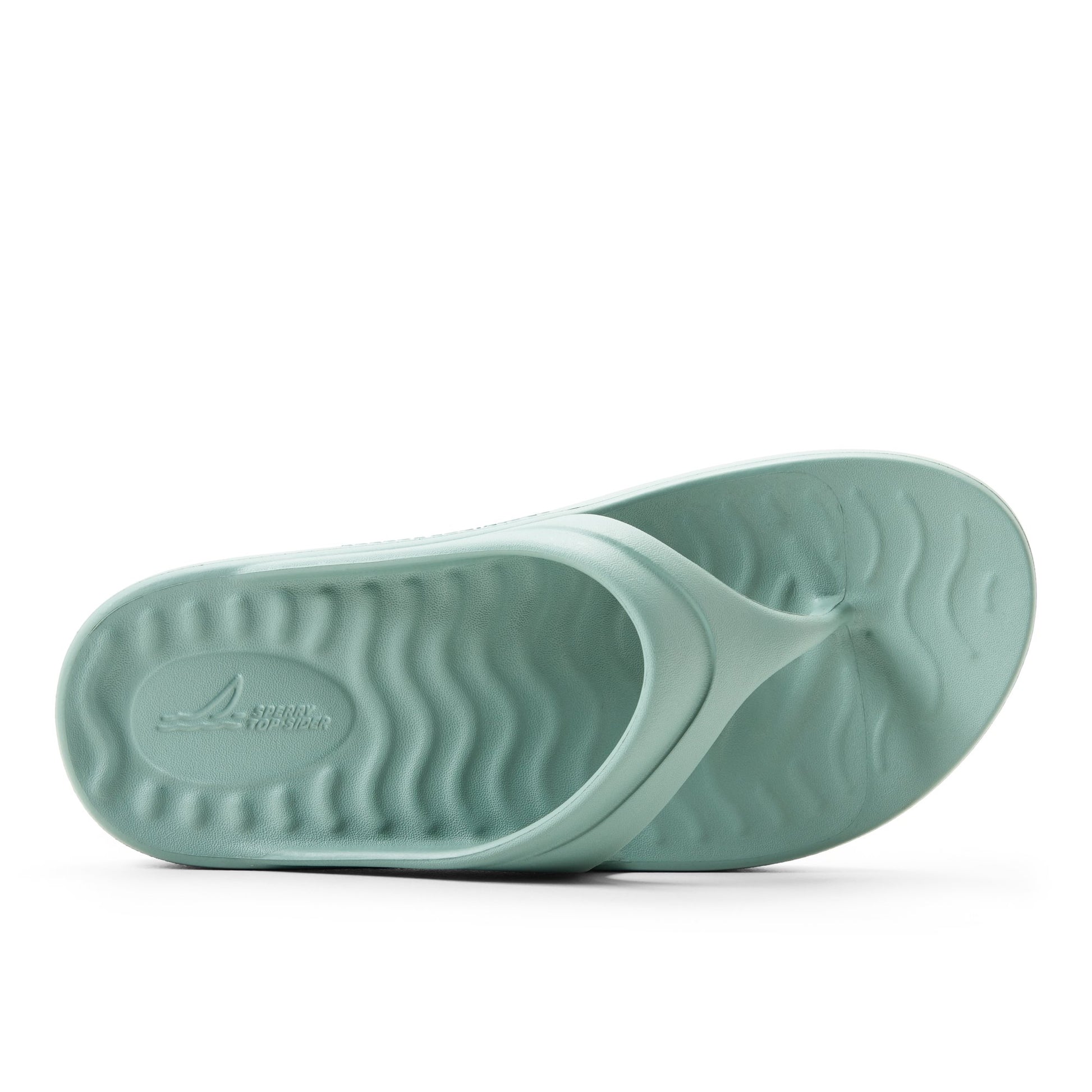 Top-down view of the Light green Flow Sandal Flip Flop Thong Sandals