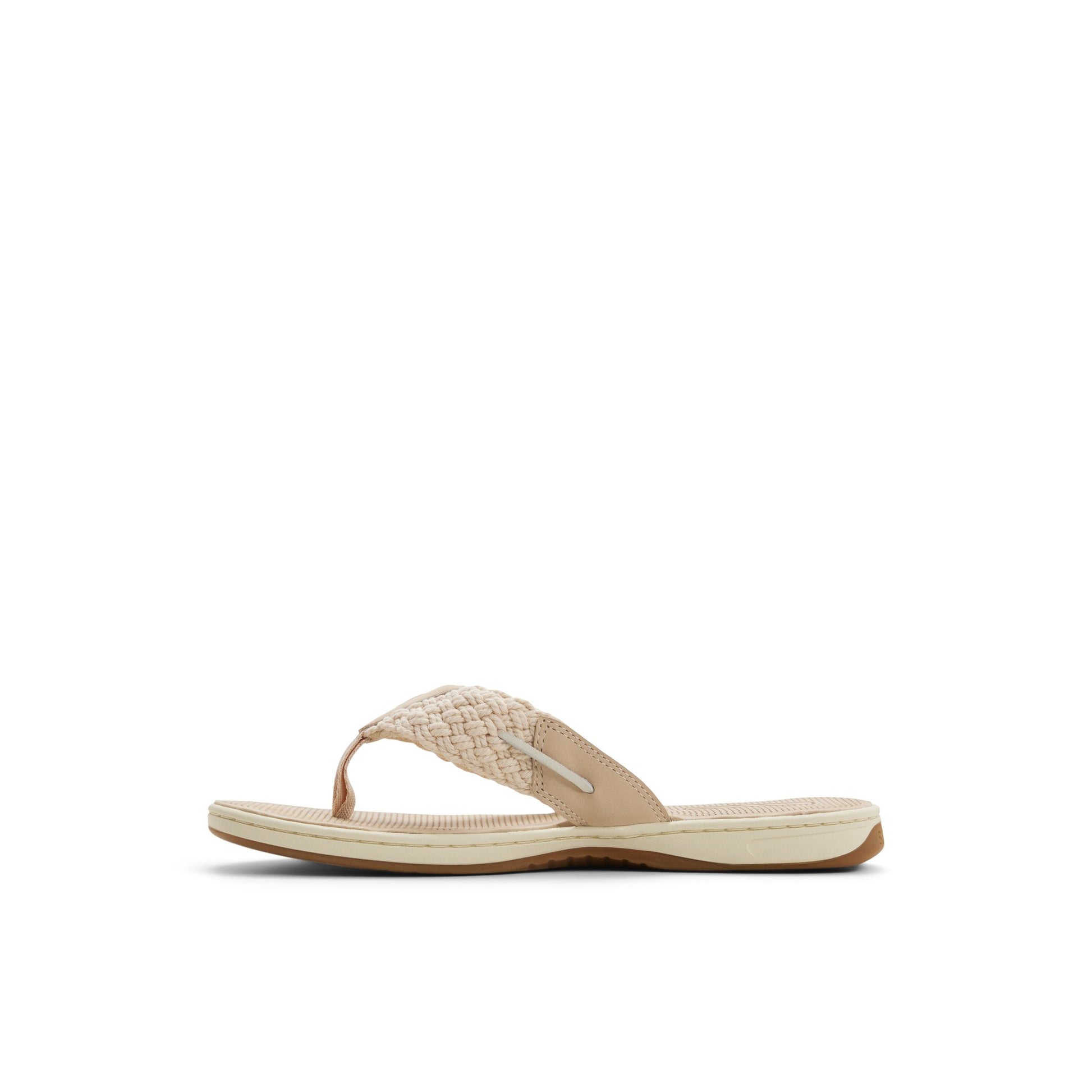 Three-quarter angle of White/bone Parrotfish Sandal Flip Flop Thong Sandals's back side