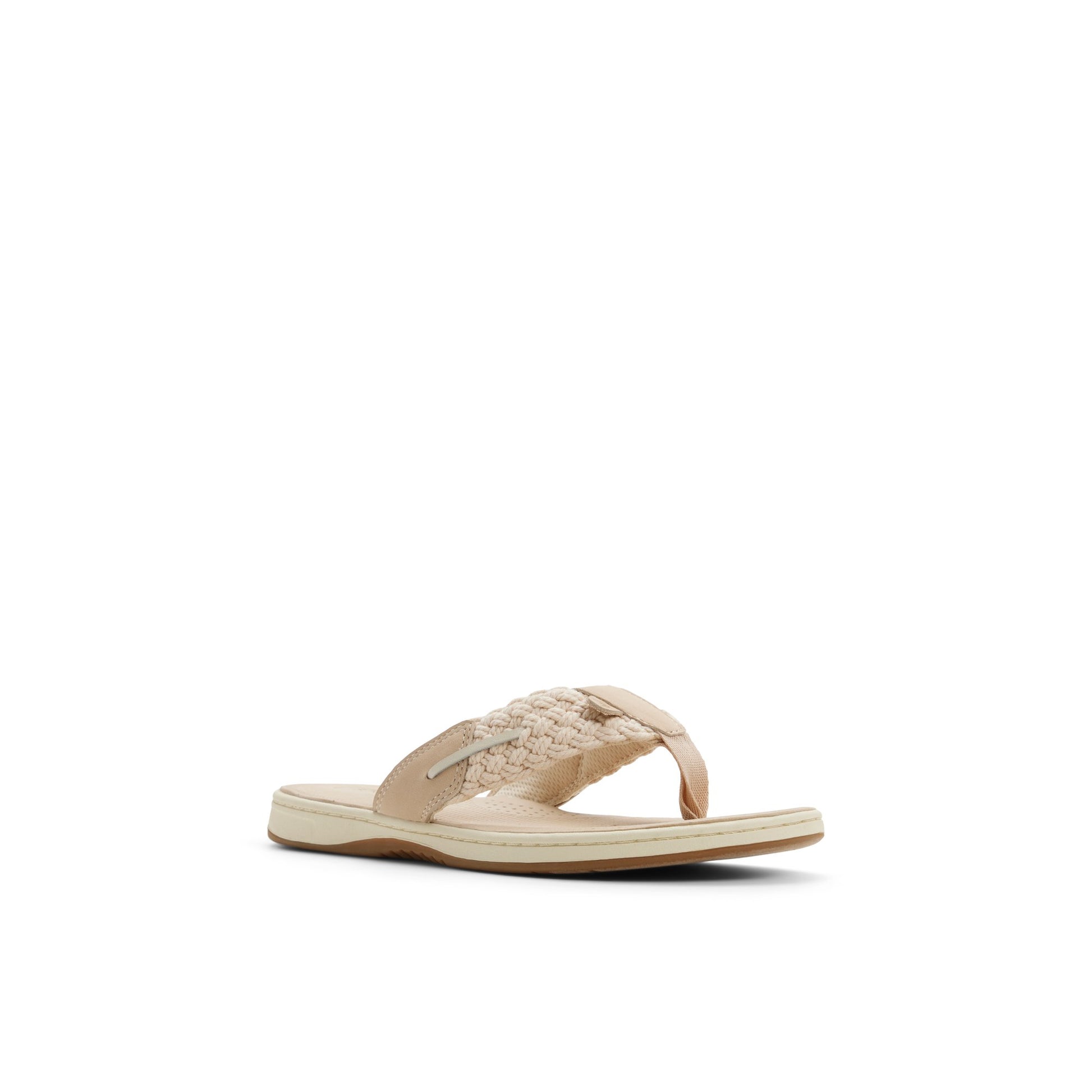 Side view of White/bone Parrotfish Sandal Flip Flop Thong Sandals