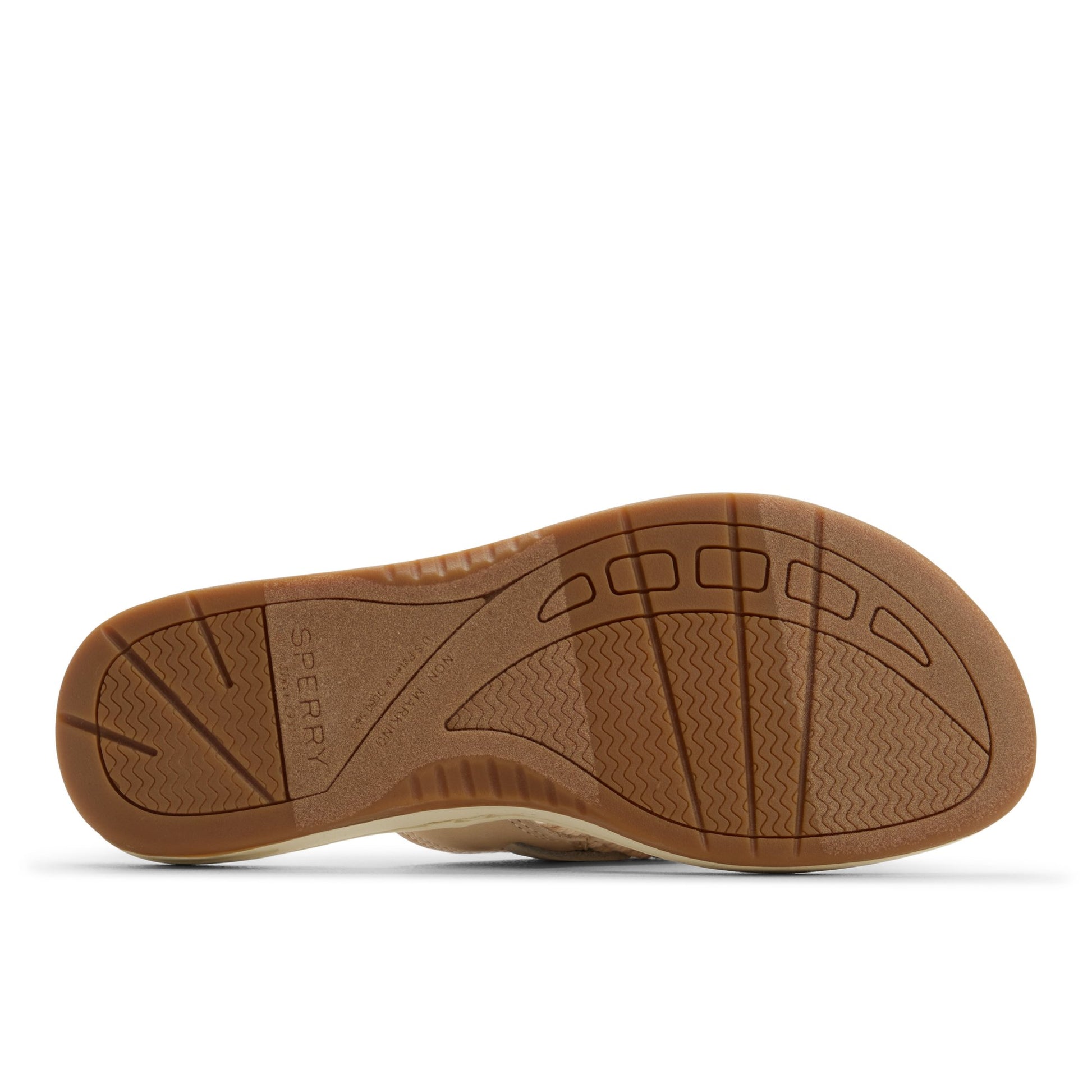 Close-up of the White/bone Parrotfish Sandal Flip Flop Thong Sandals