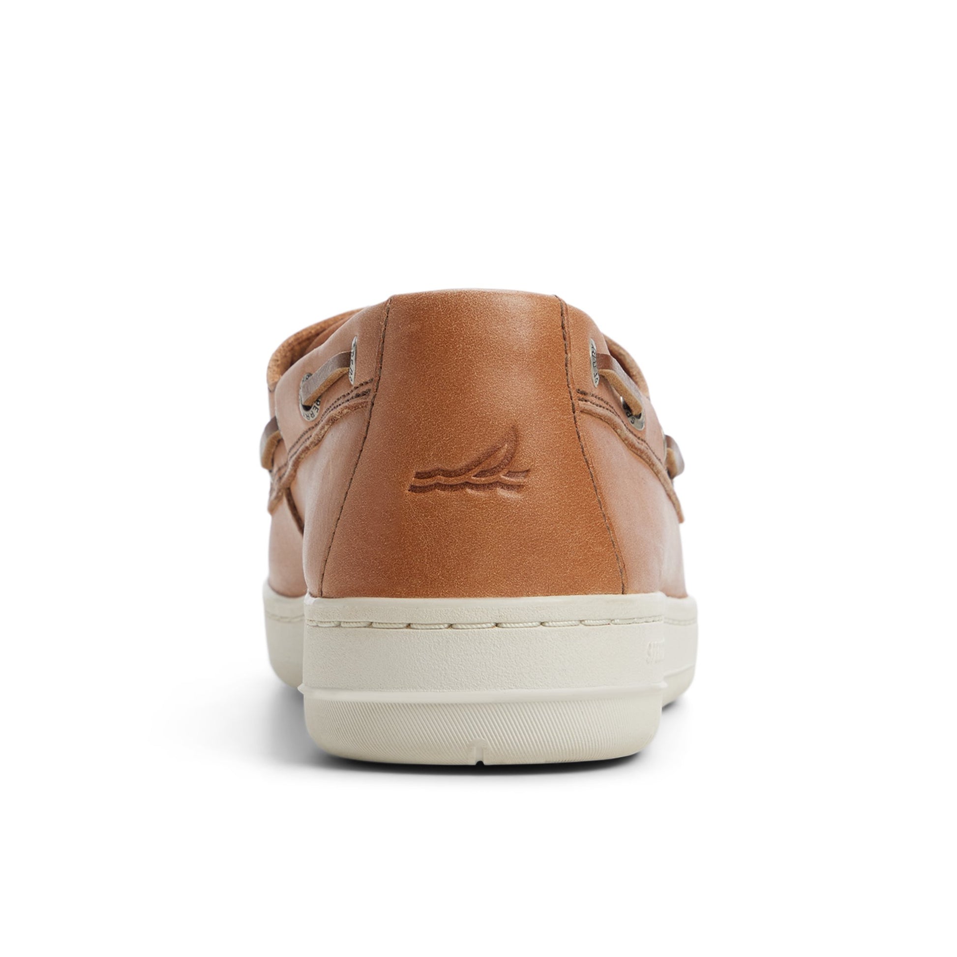 Three-quarter angle of Tan Strake 2 Eye Boat Shoe Sneaker's front side