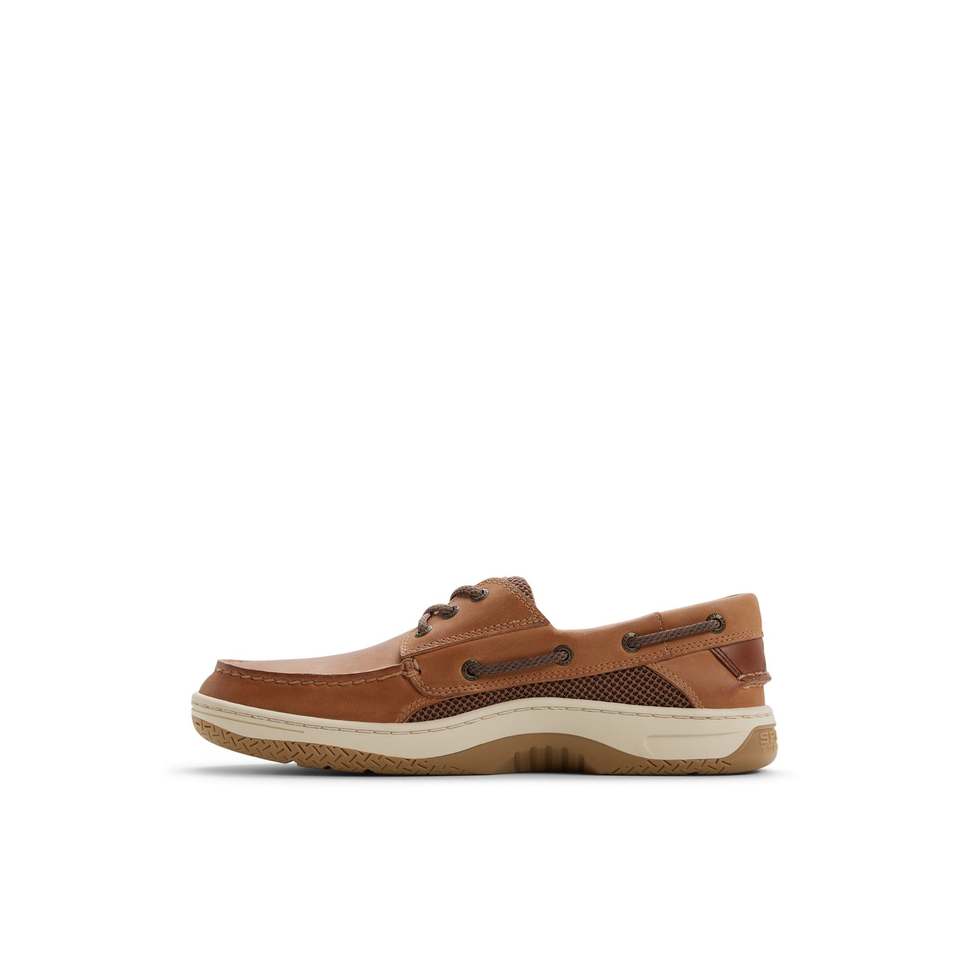 Three-quarter angle of Tan Billfish™ 3-Eye Boat Shoe Boat Shoe's back side