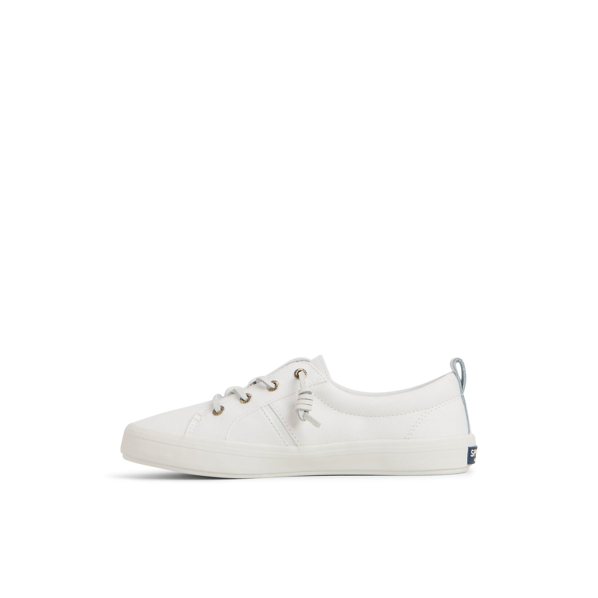 Three-quarter angle of White/white Crest Wave Sneaker Low Top Sneakers's back side