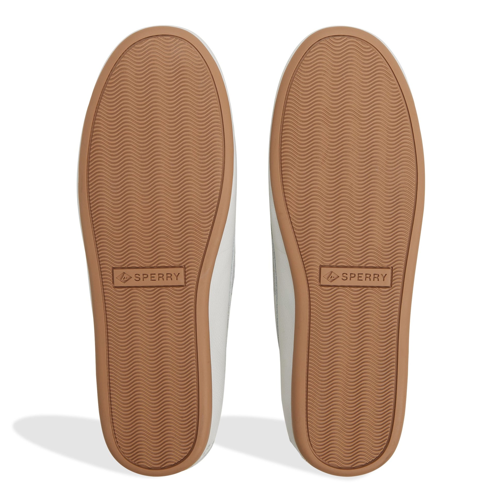 Close-up of the Ivory Sperry x Aritzia Slim Boat Shoe Boat Shoe
