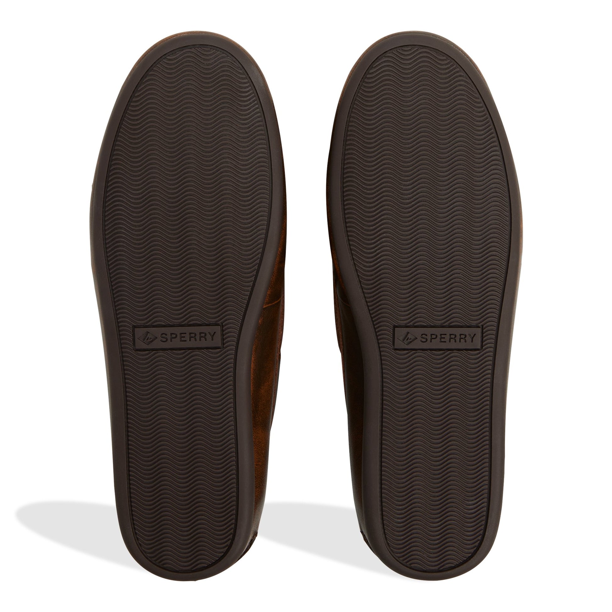 Close-up of the Dark brown Sperry x Aritzia Slim Boat Shoe Boat Shoe