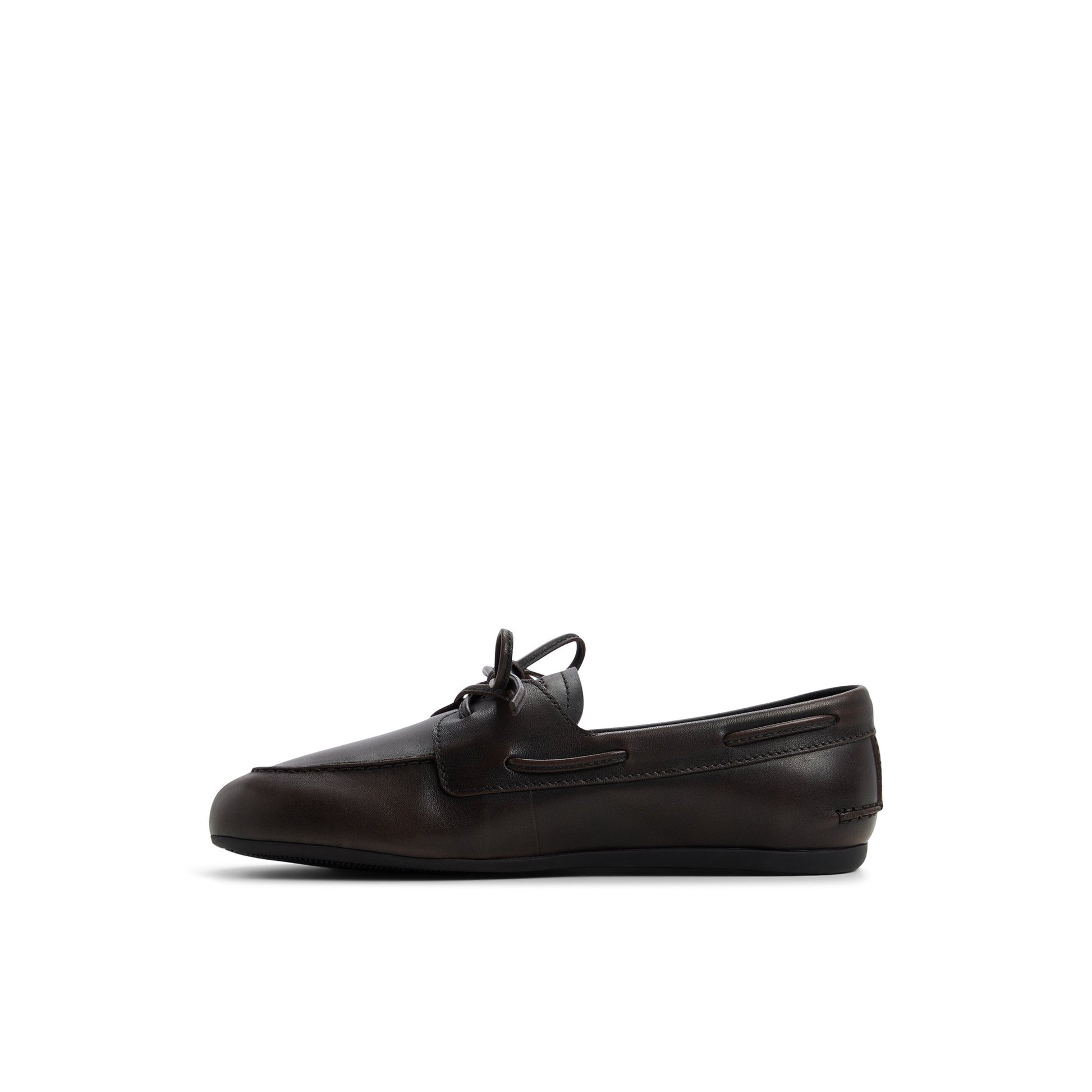 Three-quarter angle of Black combo Sperry x Aritzia Slim Boat Shoe Boat Shoe's back side