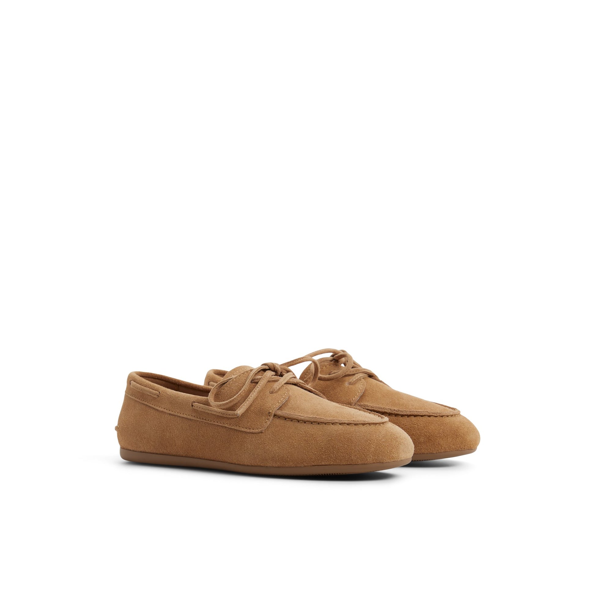 Side view of Medium beige Sperry x Aritzia Slim Boat Shoe Boat Shoe
