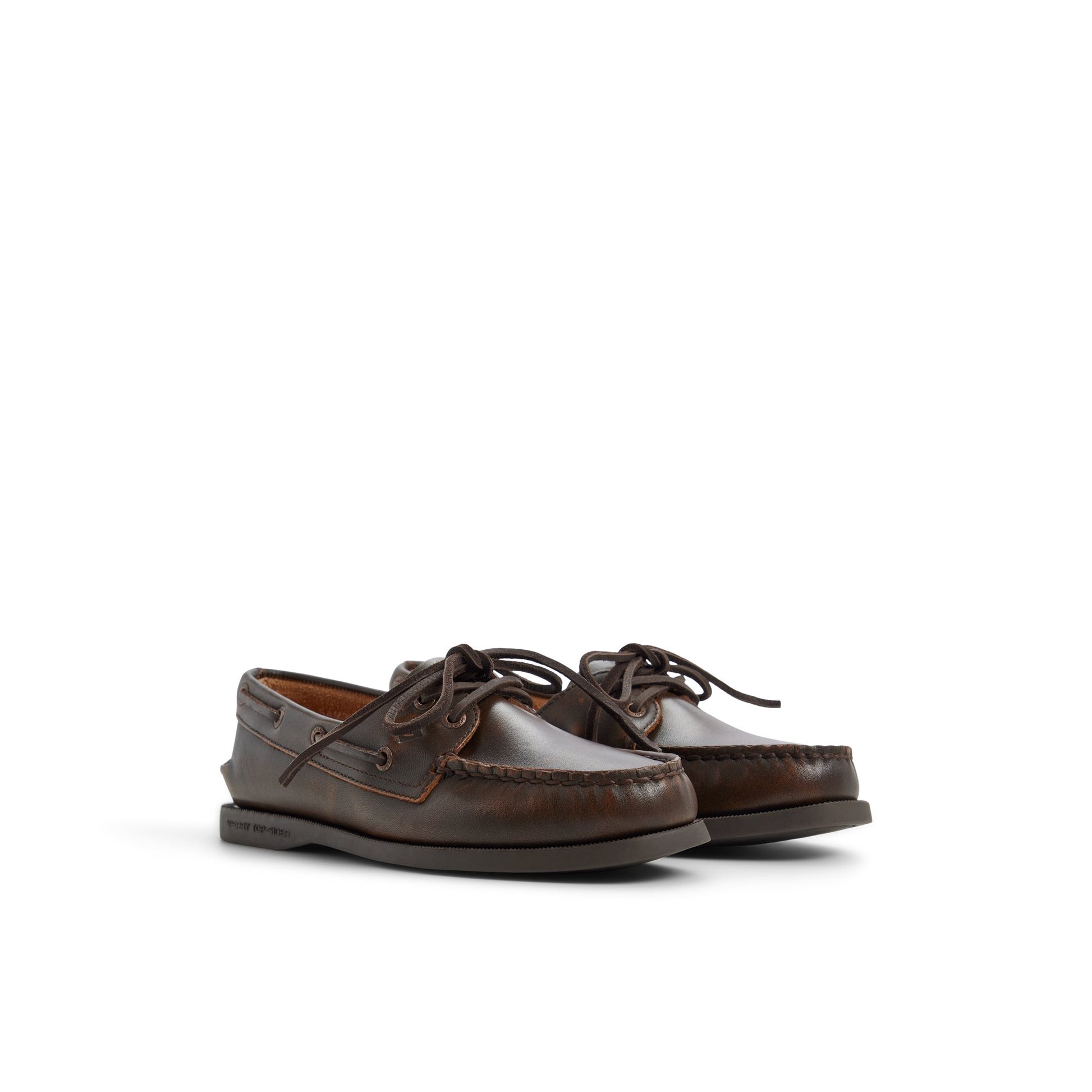 Side view of Dark brown Sperry x Aritzia Authentic Original™ 2-Eye Boat Shoe Boat Shoe