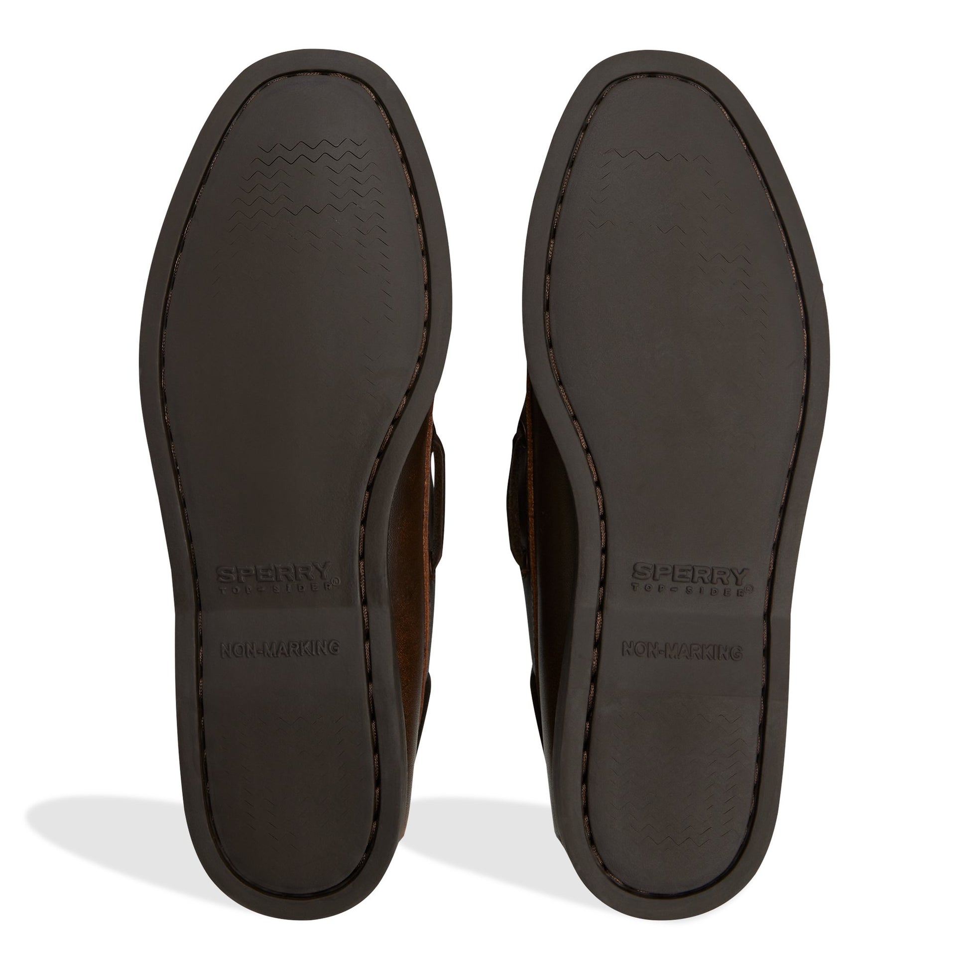 Close-up of the Dark brown Sperry x Aritzia Authentic Original™ 2-Eye Boat Shoe Boat Shoe
