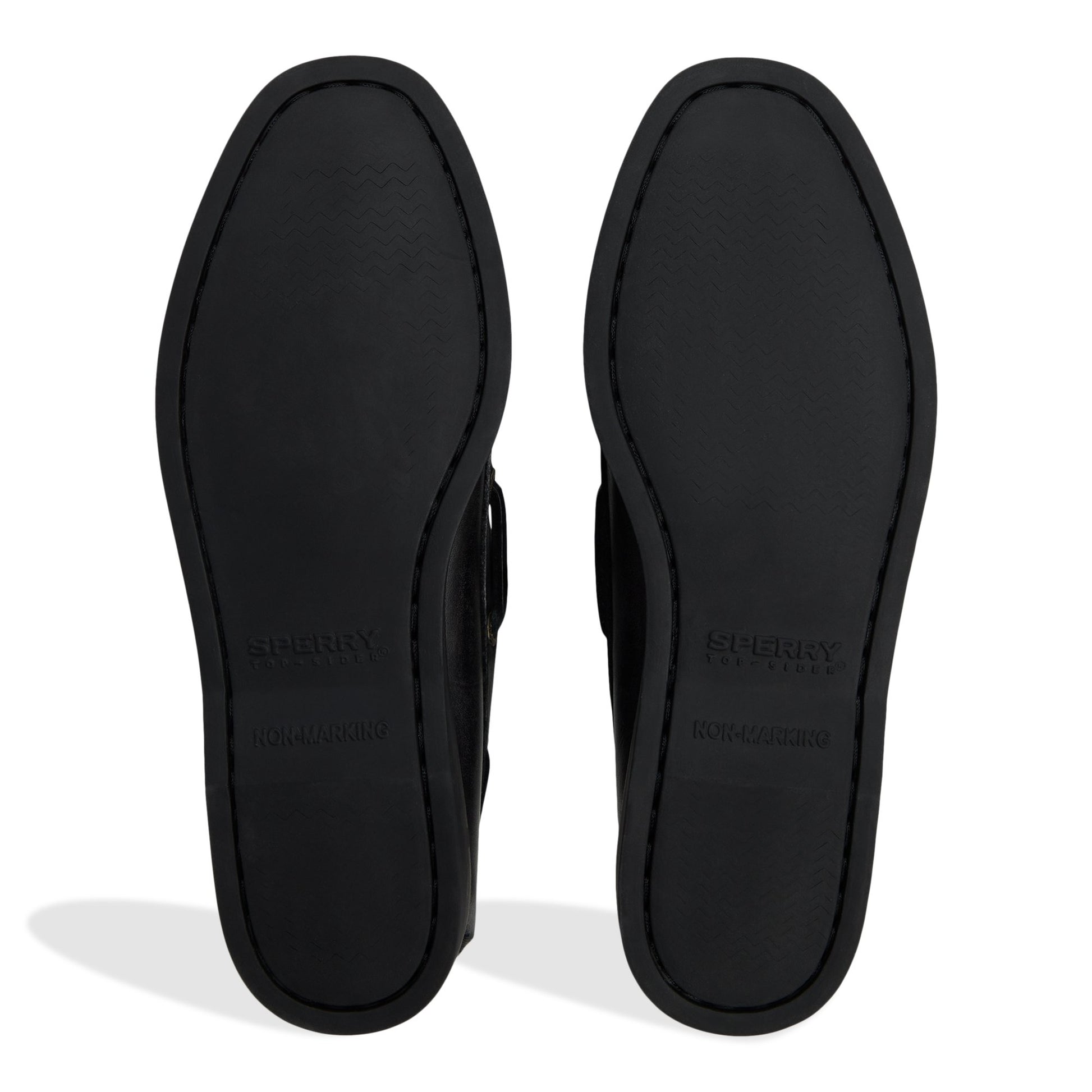 Close-up of the Black Sperry x Aritzia Authentic Original™ 2-Eye Boat Shoe Boat Shoe