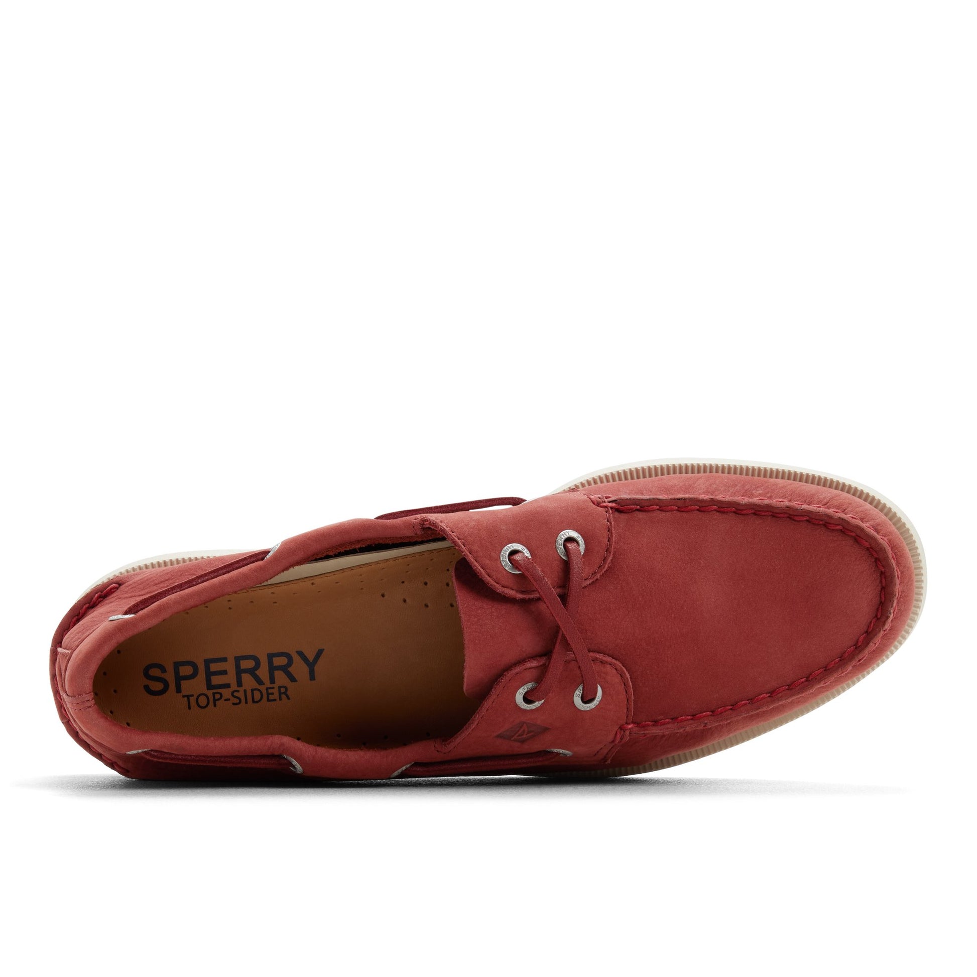 Top-down view of the Other red Authentic Original™ 2-Eye Boat Shoe Boat Shoes