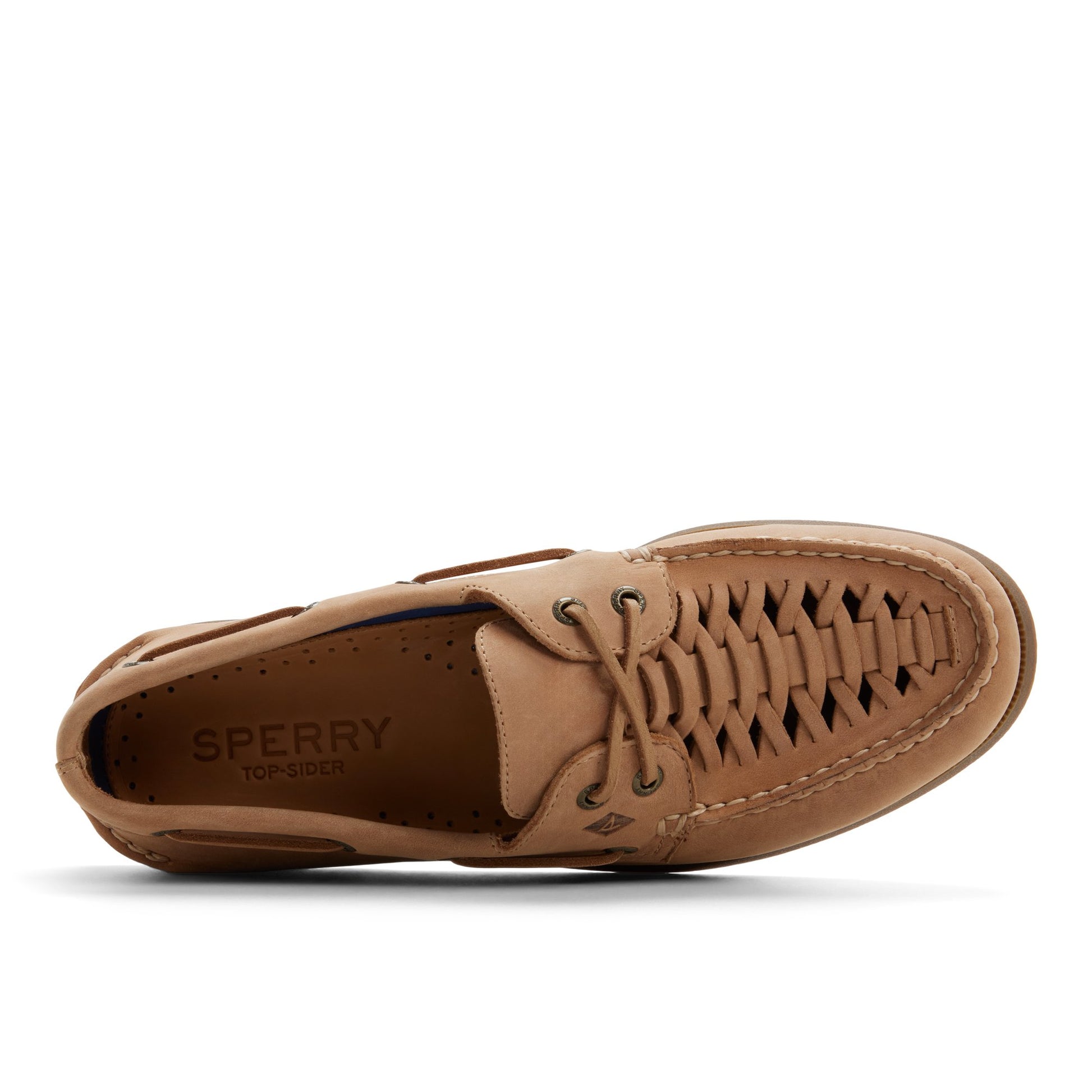 Top-down view of the Royal brown Authentic Original™ 2-Eye Woven Boat Shoe Boat Shoe