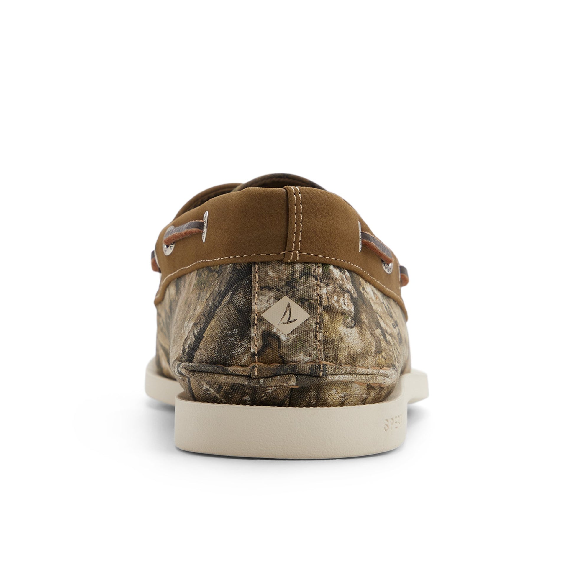 Three-quarter angle of Green w/print Authentic Original™ 2-Eye Lite Boat Shoe 's front side