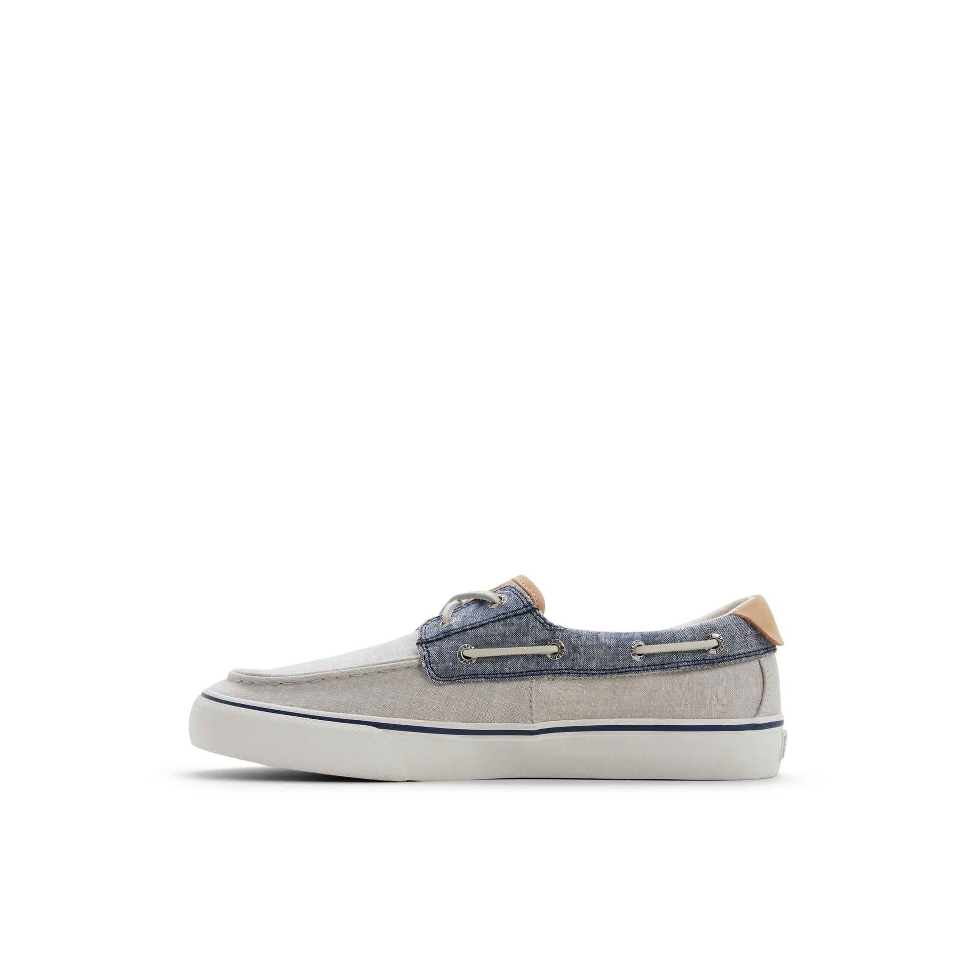 Three-quarter angle of Mid grey Helm 2 Eye Sneaker 's back side